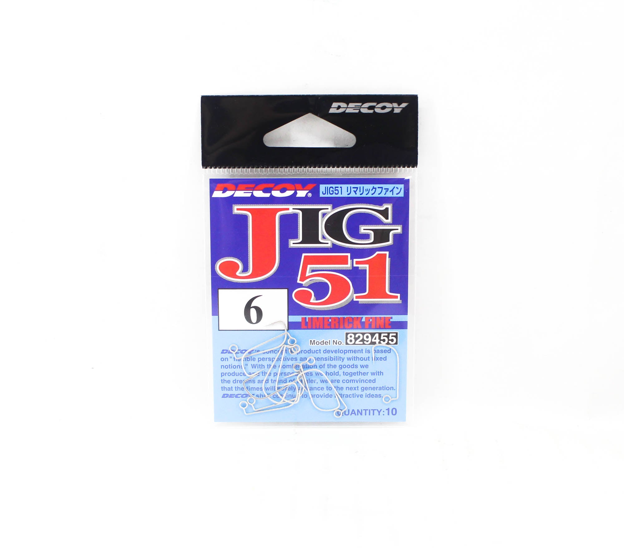 Decoy Jig-51 Limerick Fine Jig Hook Size 6 (9455)