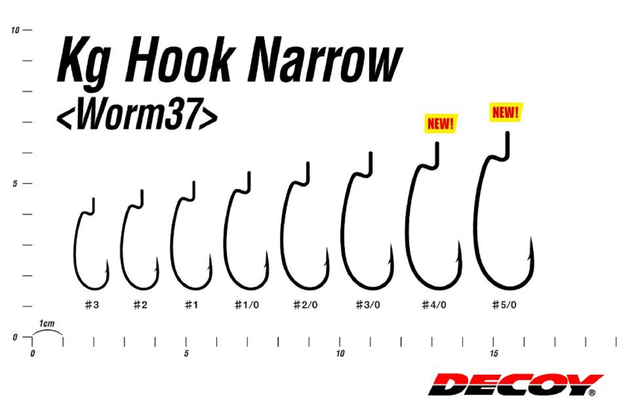 Decoy Worm 37KG Narrow Gap Worm Hooks Size 4/0 (3025)