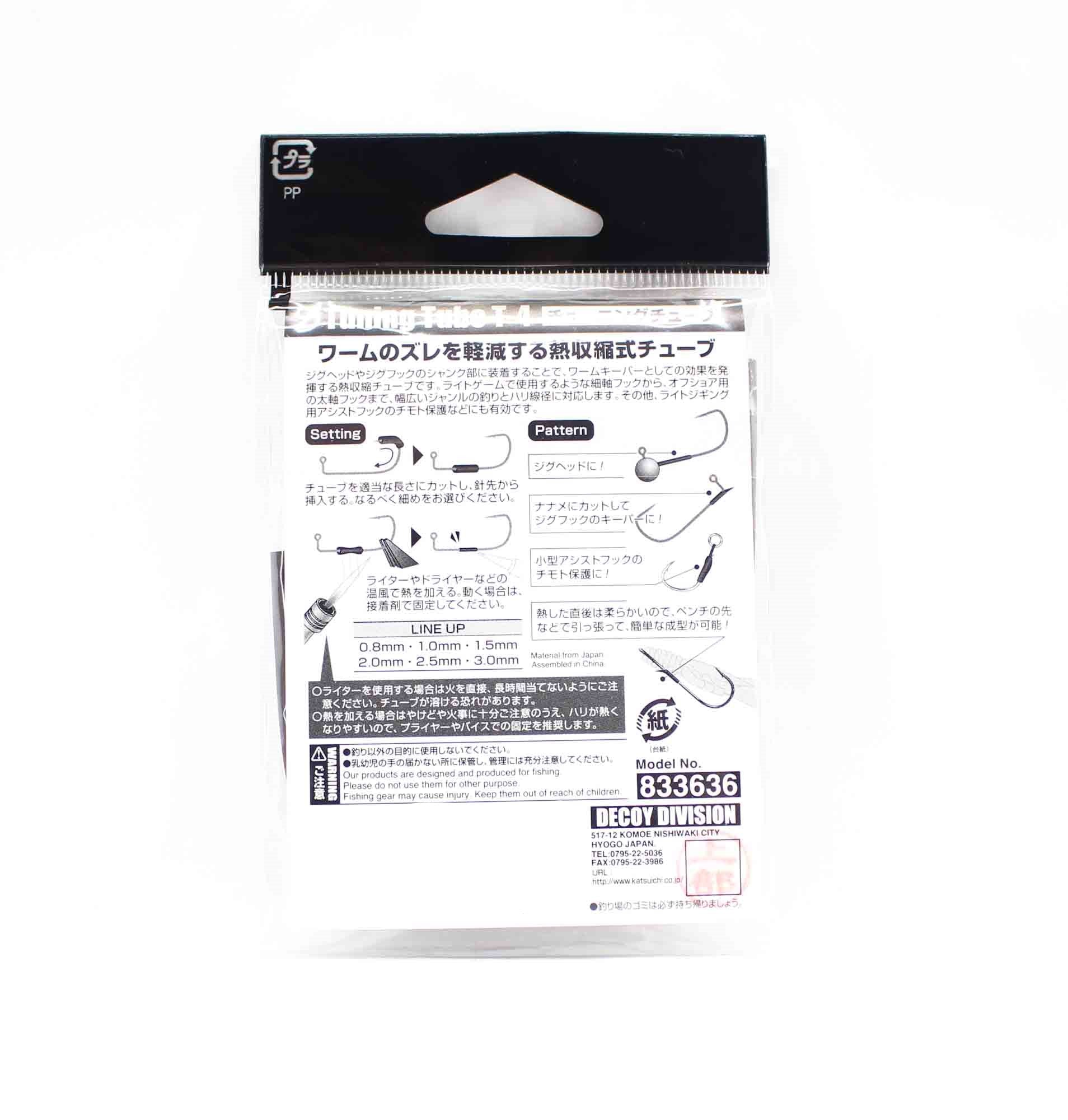 Decoy T-4 Heat Shrink Tube Black Size 0.8 mm (3582)