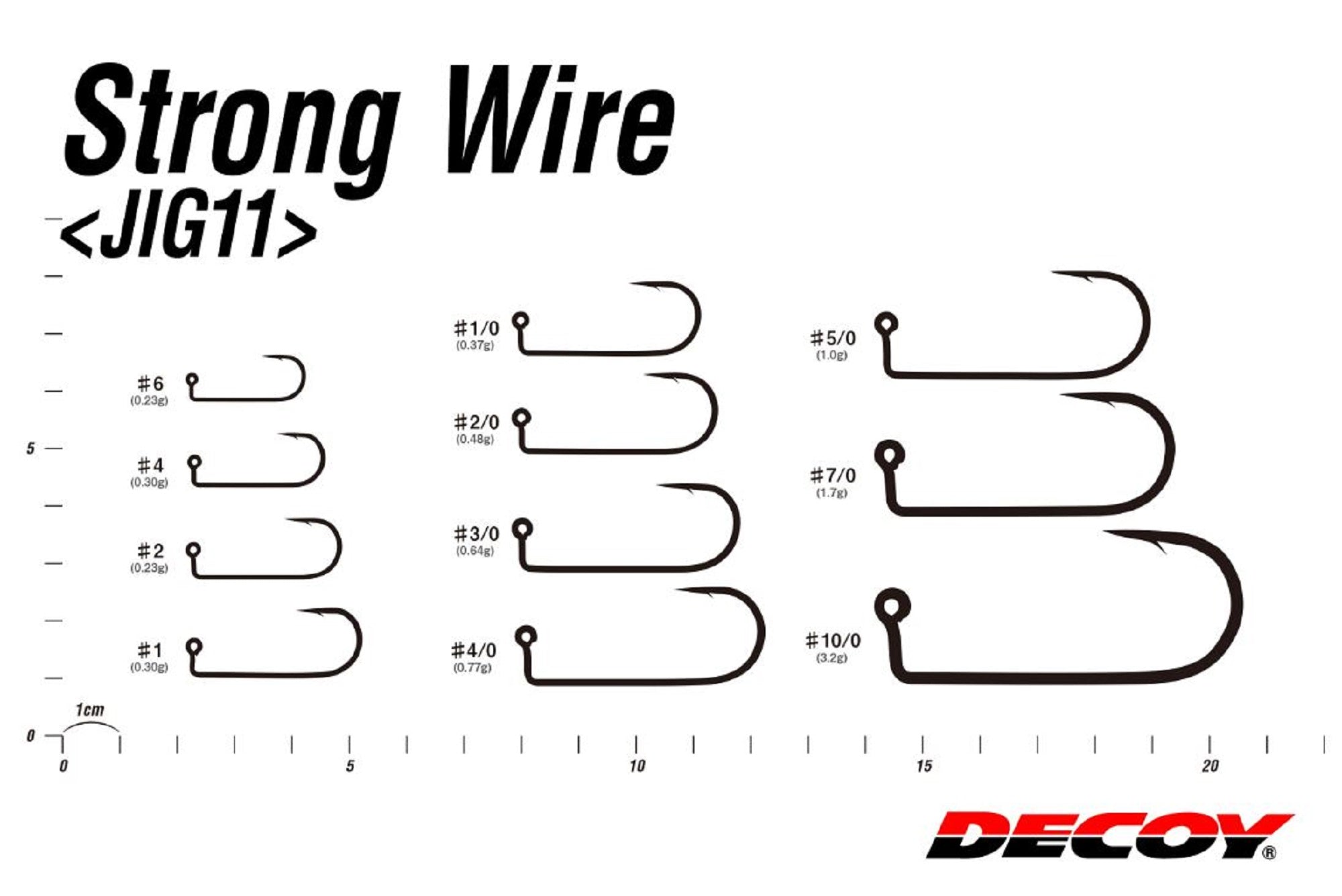 Decoy Jig-11S Strong Jig Hooks Silver Size 4 (3896)