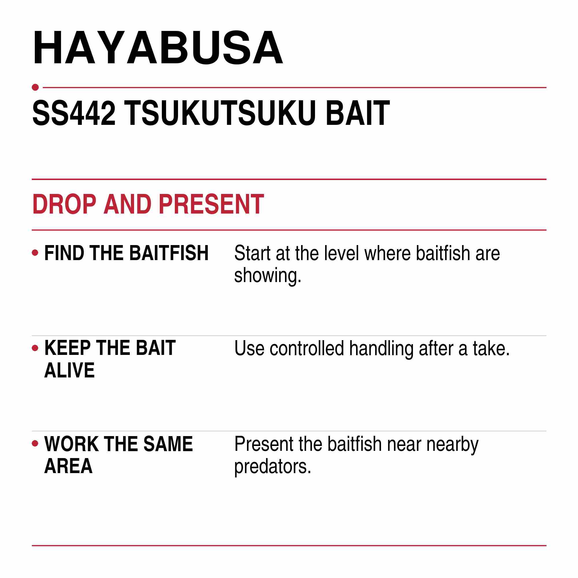 Hayabusa SS442 Sabiki Tsukutsuku Bait Size 11 14lb (2121)