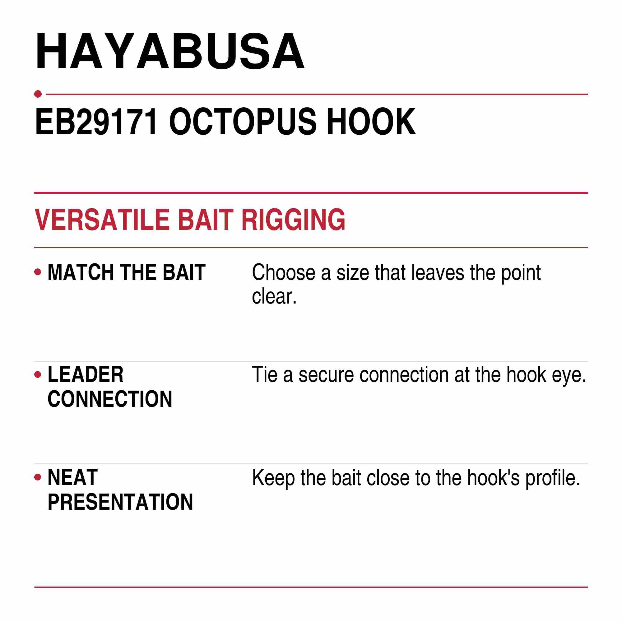 Hayabusa EB29171 Octopus Hook Small Pack Size 1 (0023)