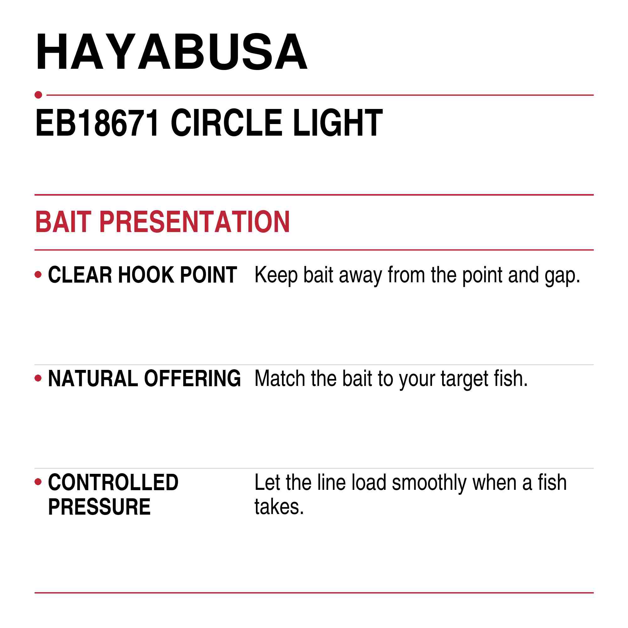 Hayabusa EB18671 Circle Light Hook Size 2/0 (0436)