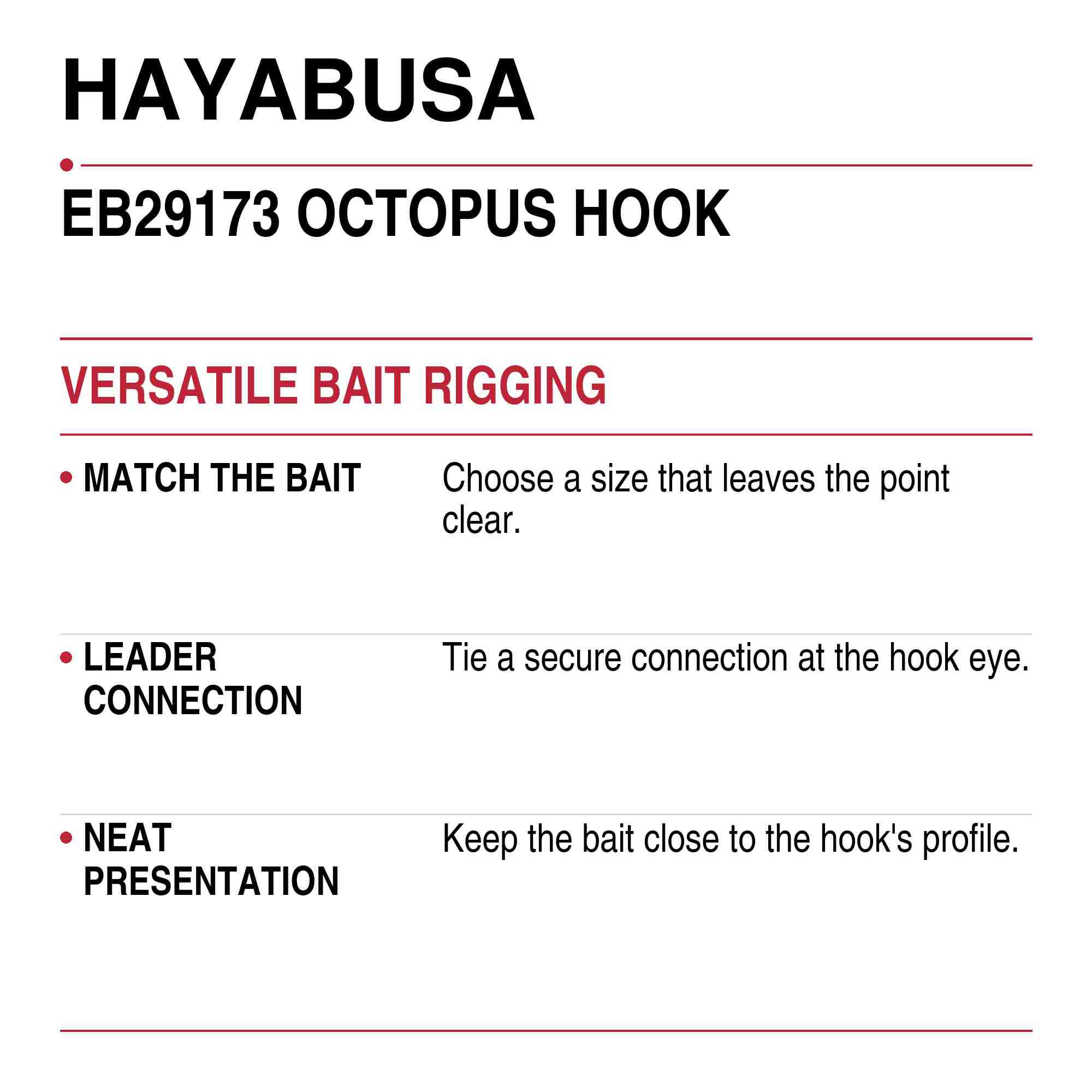 Hayabusa EB29173 Octopus Hook Bulk Pack Size 7/0 (0106)