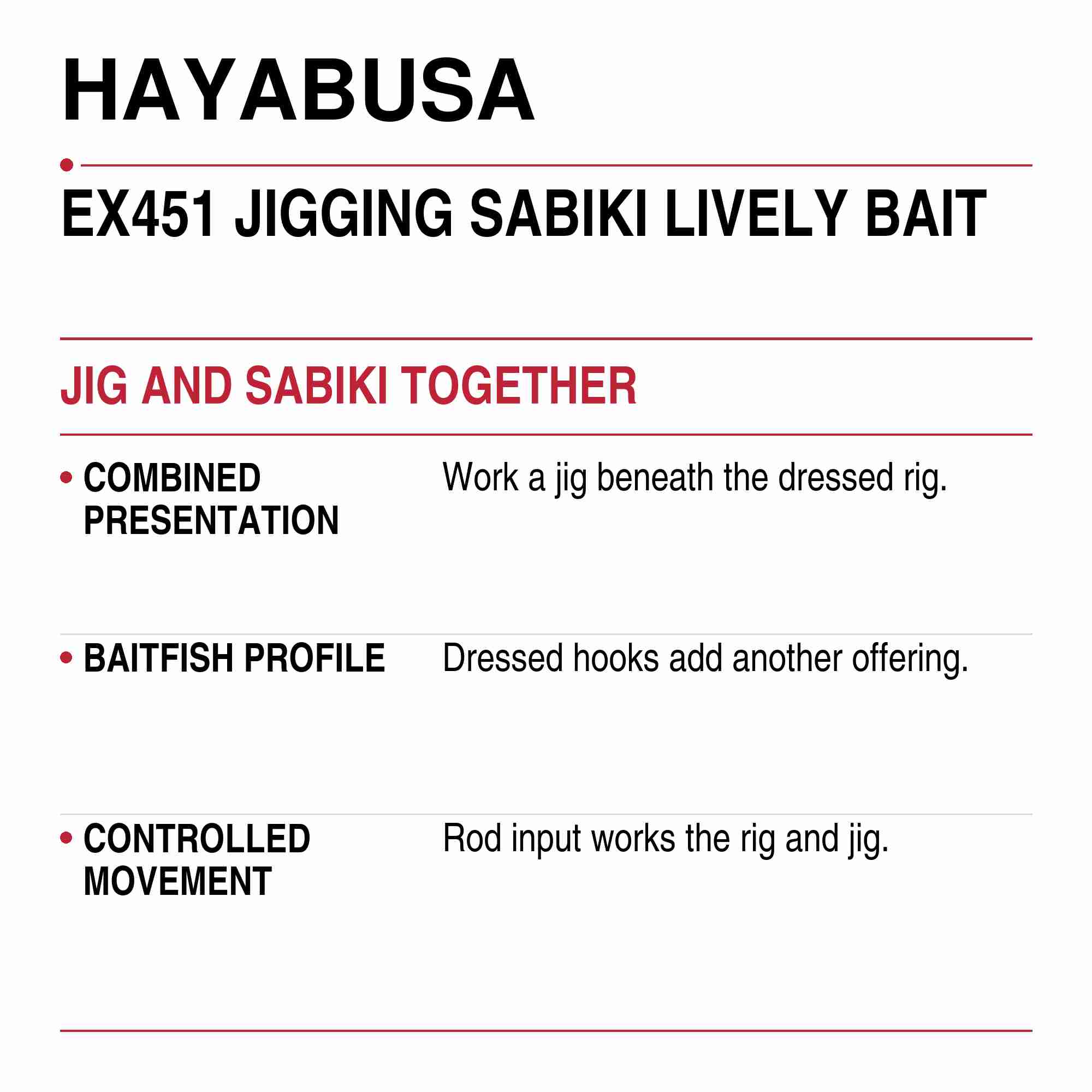 Hayabusa EX451 Sabiki Jigging Sabiki Lively Bait Size S-2 (7843)