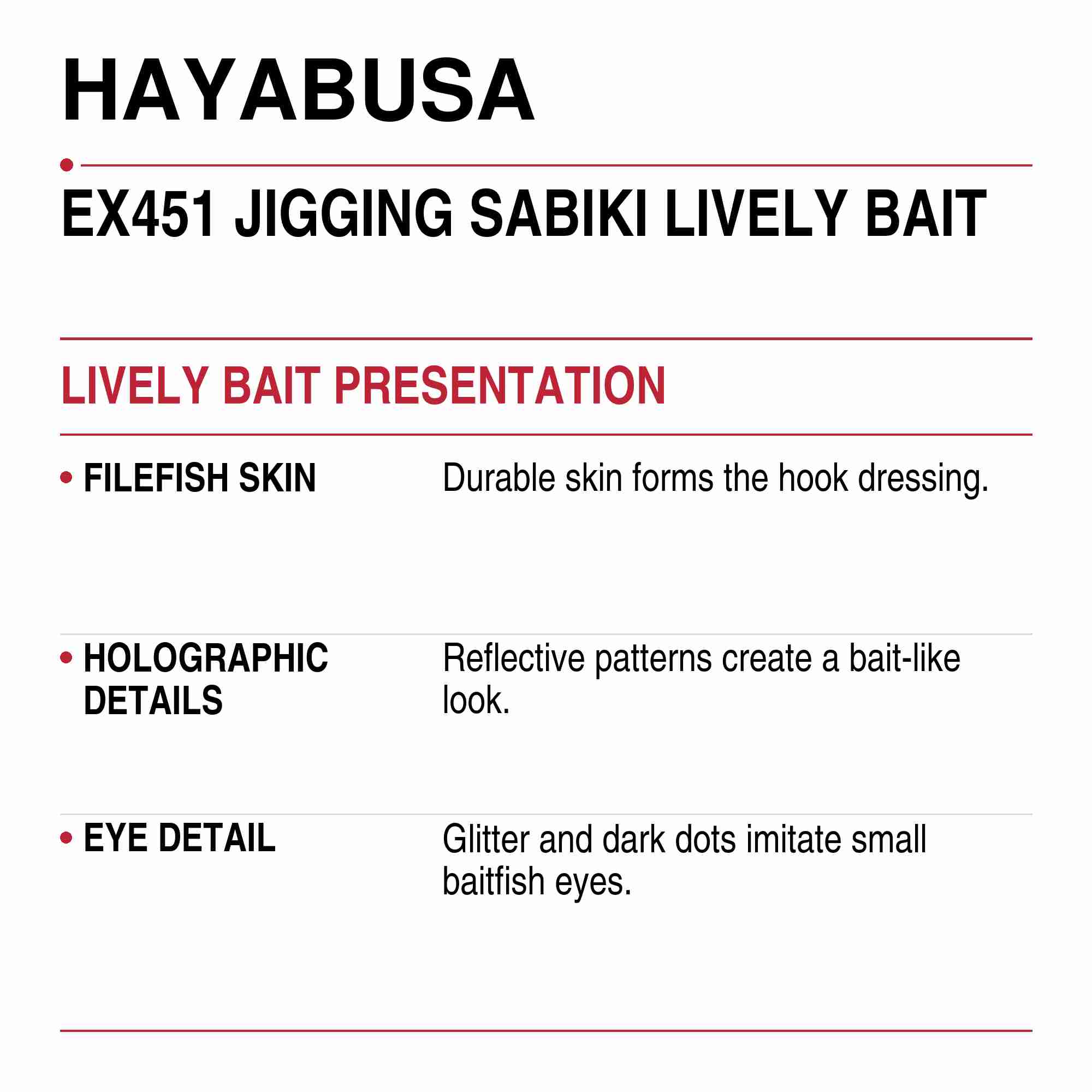 Hayabusa EX451 Sabiki Jigging Sabiki Lively Bait Size M-2 (7867)