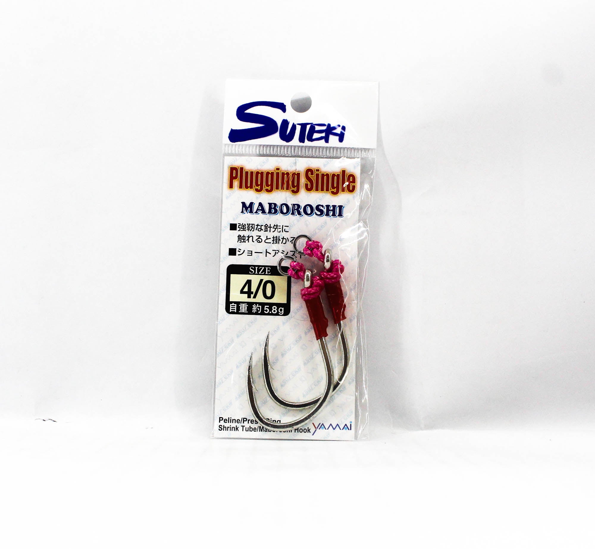 Suteki Yamai MAP-1 Plugging Single Maboroshi Assist Hook Size 4/0 (6794)