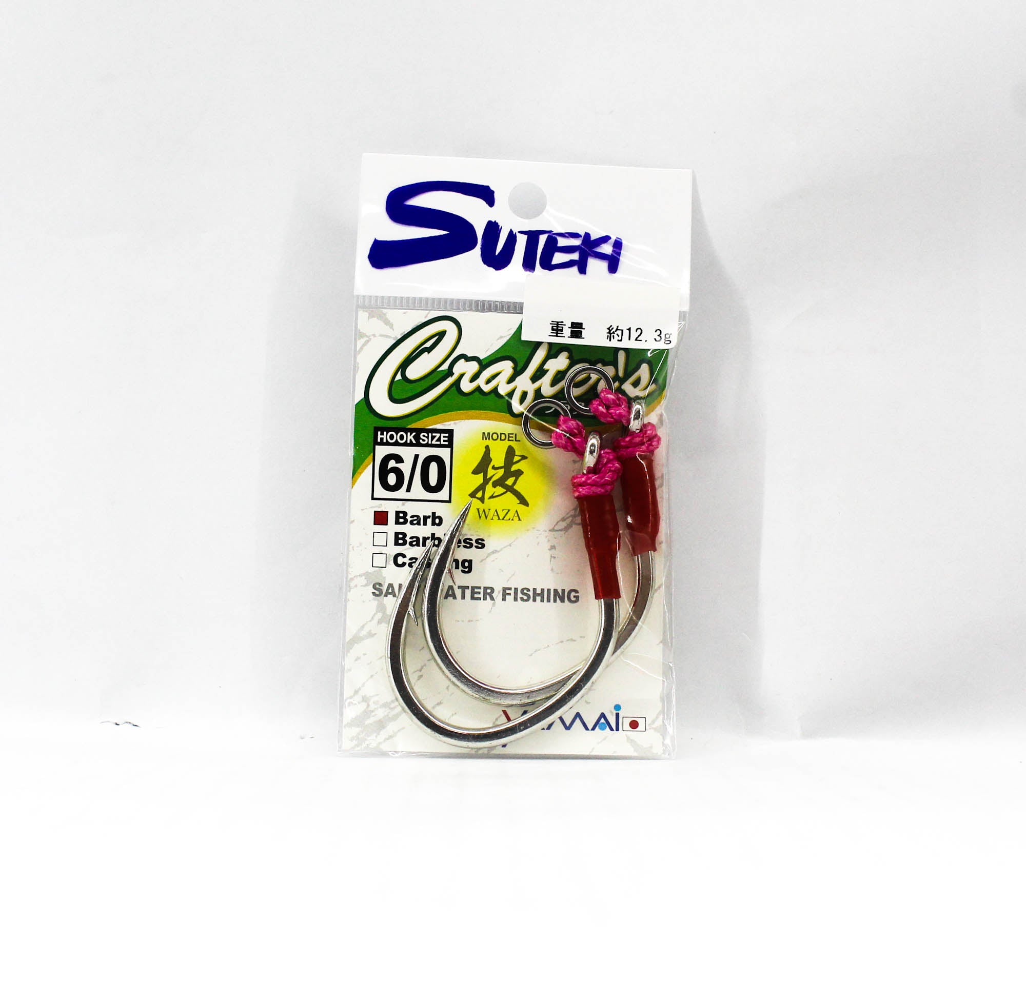 Suteki Yamai Crafter Barb Rigged Assist Hook Size 6/0 (1064)