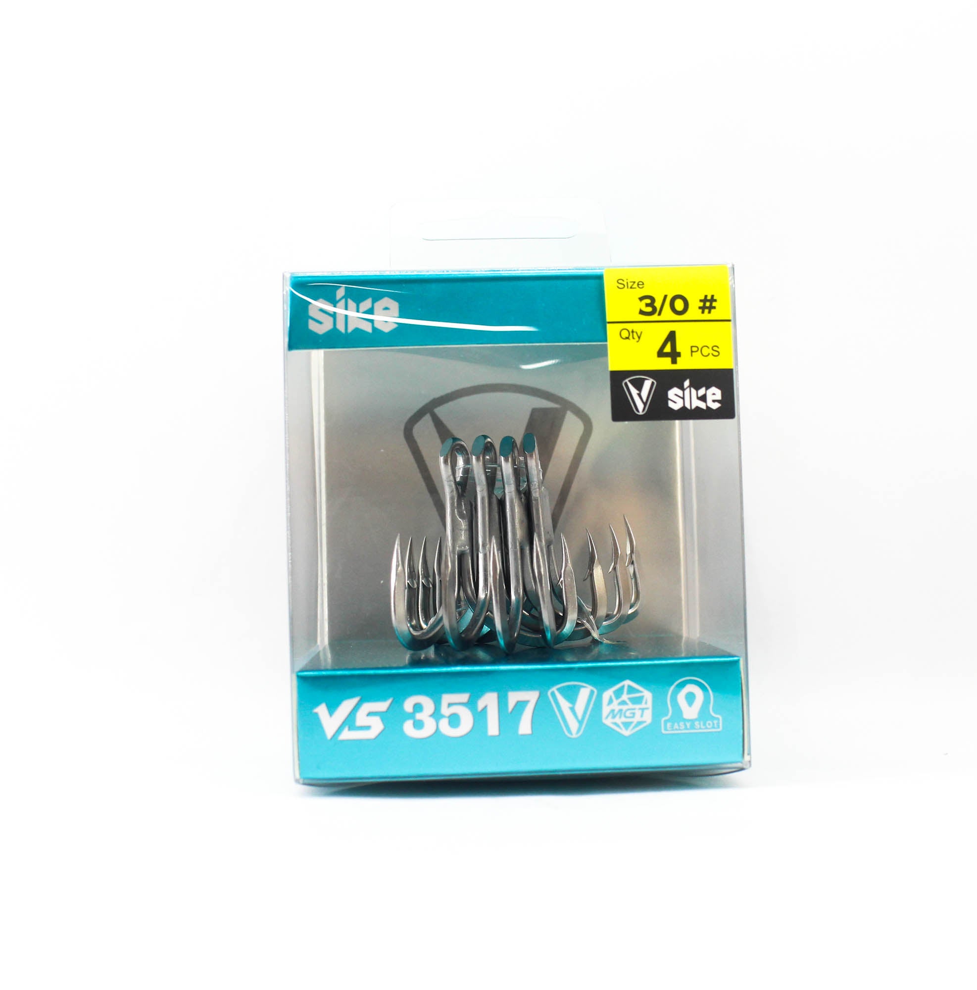 Sike VS-3517 Treble Hook Size 3/0 4pc (0364)