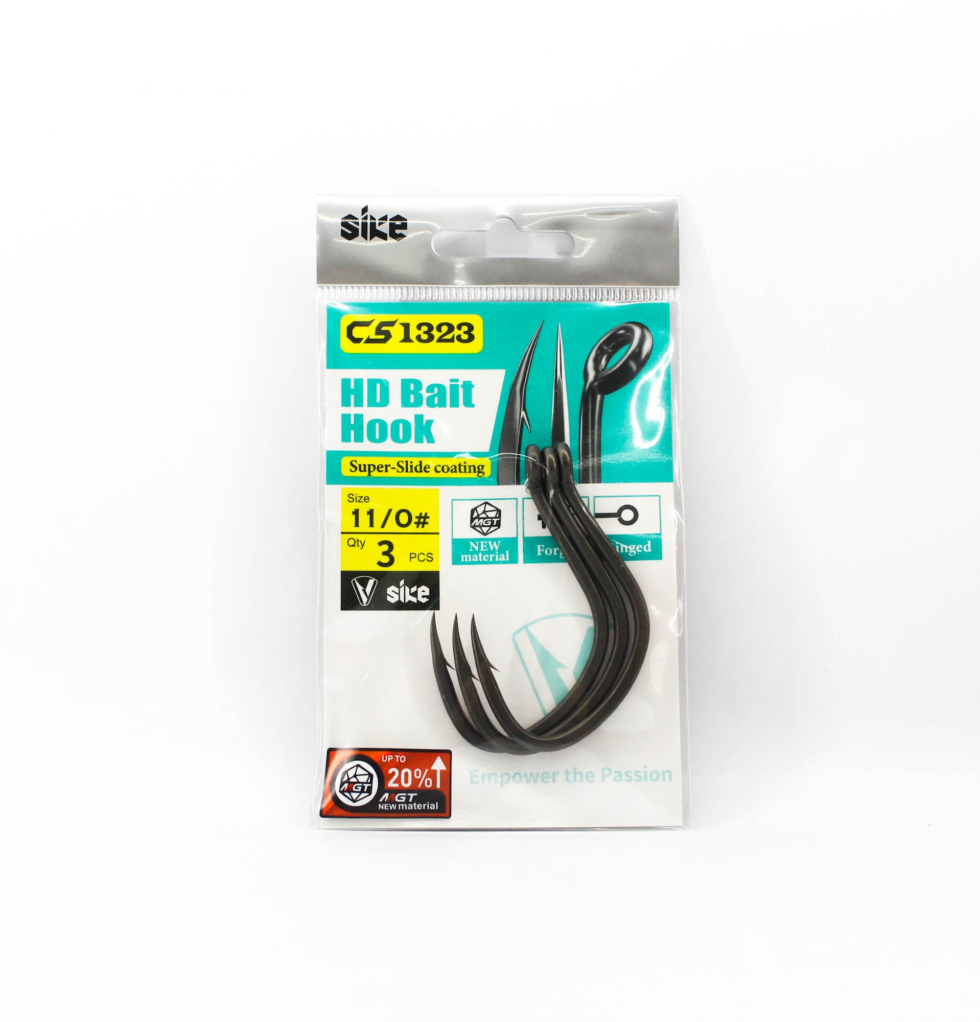 Sike CS-1323 HD Bait Hook Standard Pack Size 11/0 3pc (0692)
