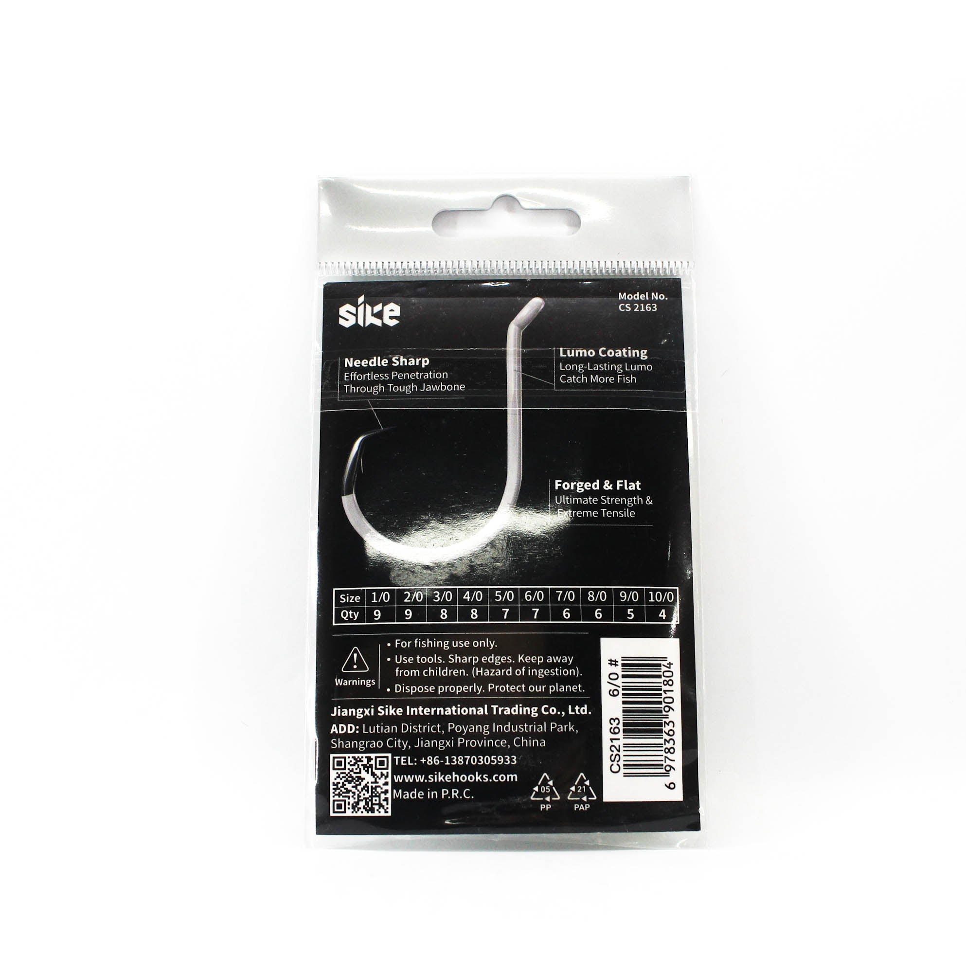 Sike CS-2163 Sport Circle Lumo Hook Standard Pack Size 6/0 7pc (1804)