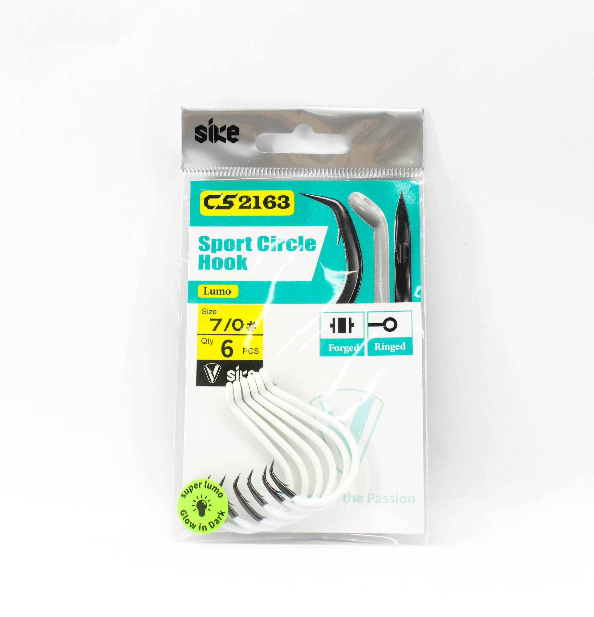 Sike CS-2163 Sport Circle Lumo Hook Standard Pack Size 7/0 6pc (1811)