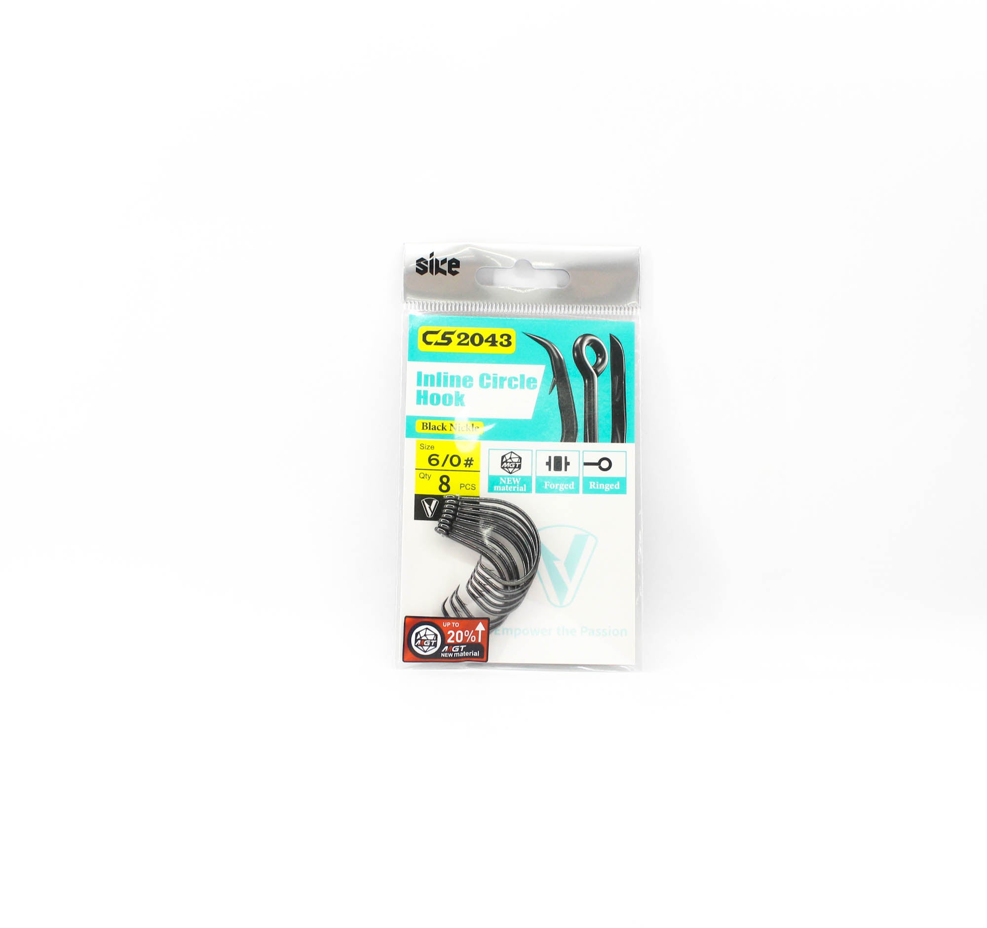 Sike CS-2043 Inline Circle Hook Standard Pack Size 6/0 8pc (2177)
