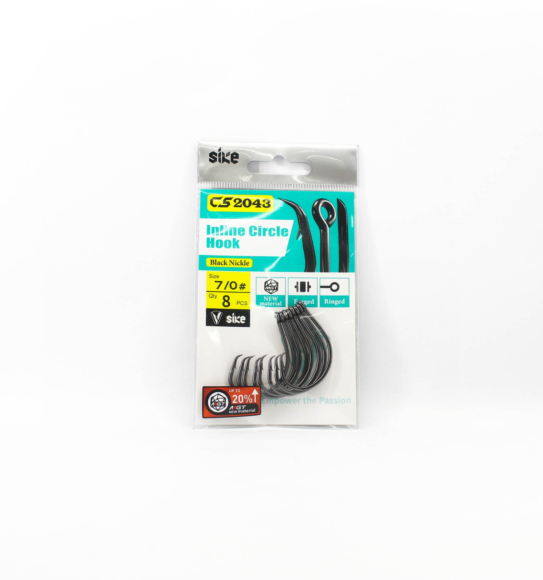 Sike CS-2043 Inline Circle Hook Standard Pack Size 7/0 8pc (2184)