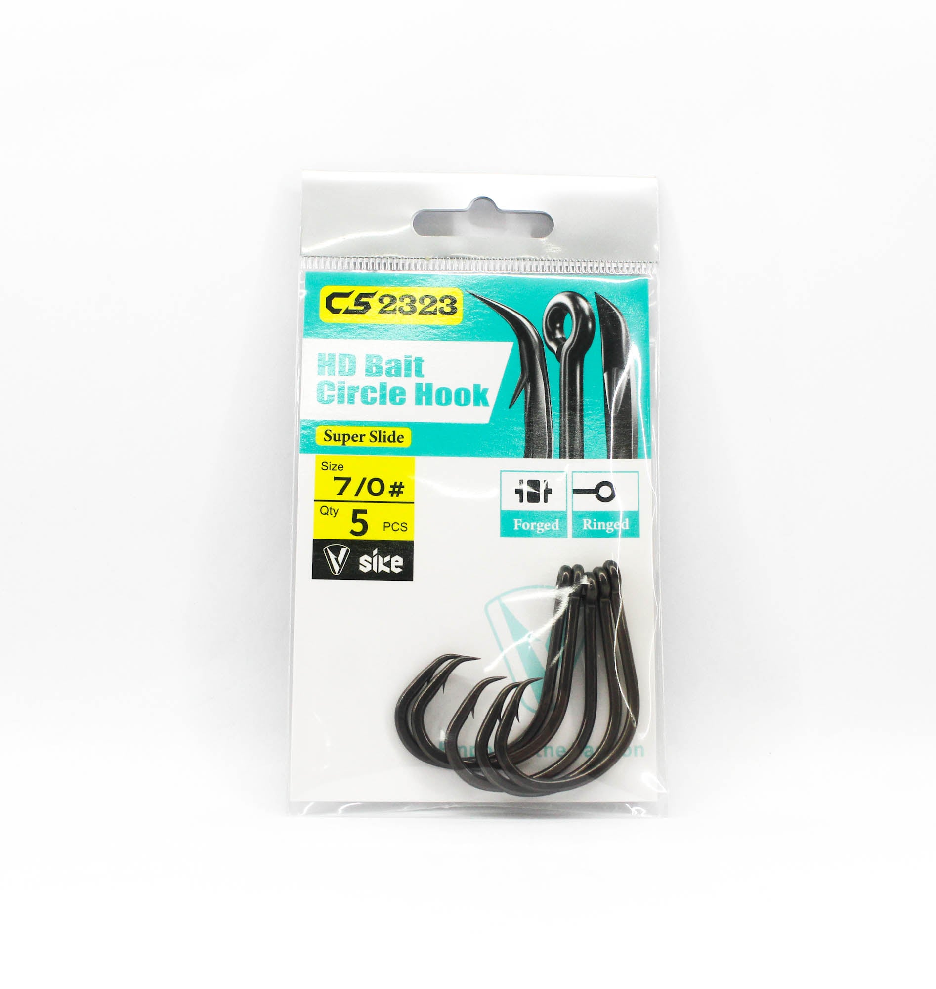 Sike CS-2323 HD Circle Bait Hook Standard Pack Size 7/0 5pc (2344)