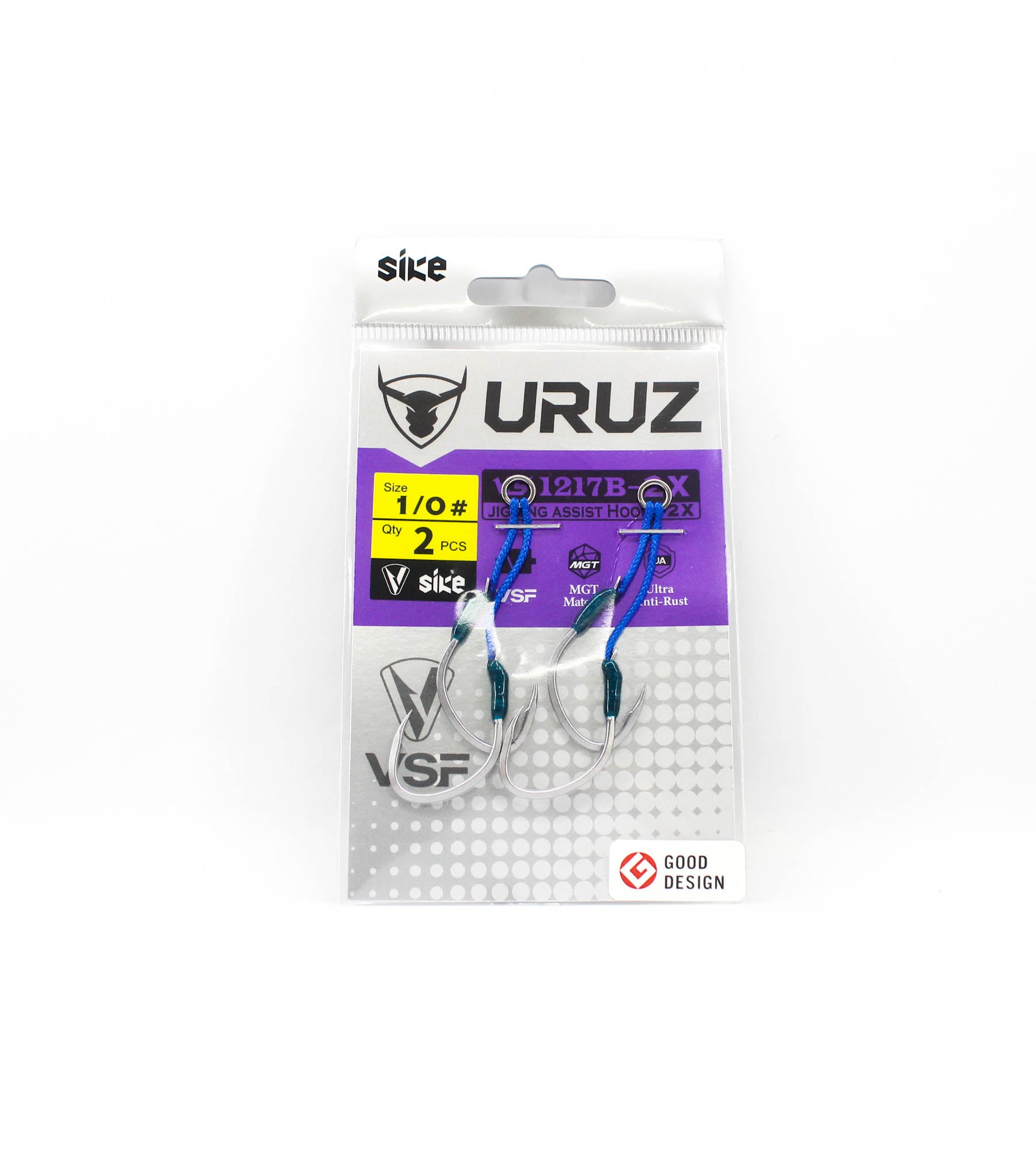 Sike VS-1217B-2X Uruz Assist Hook Size 1/0 2pc (4584)