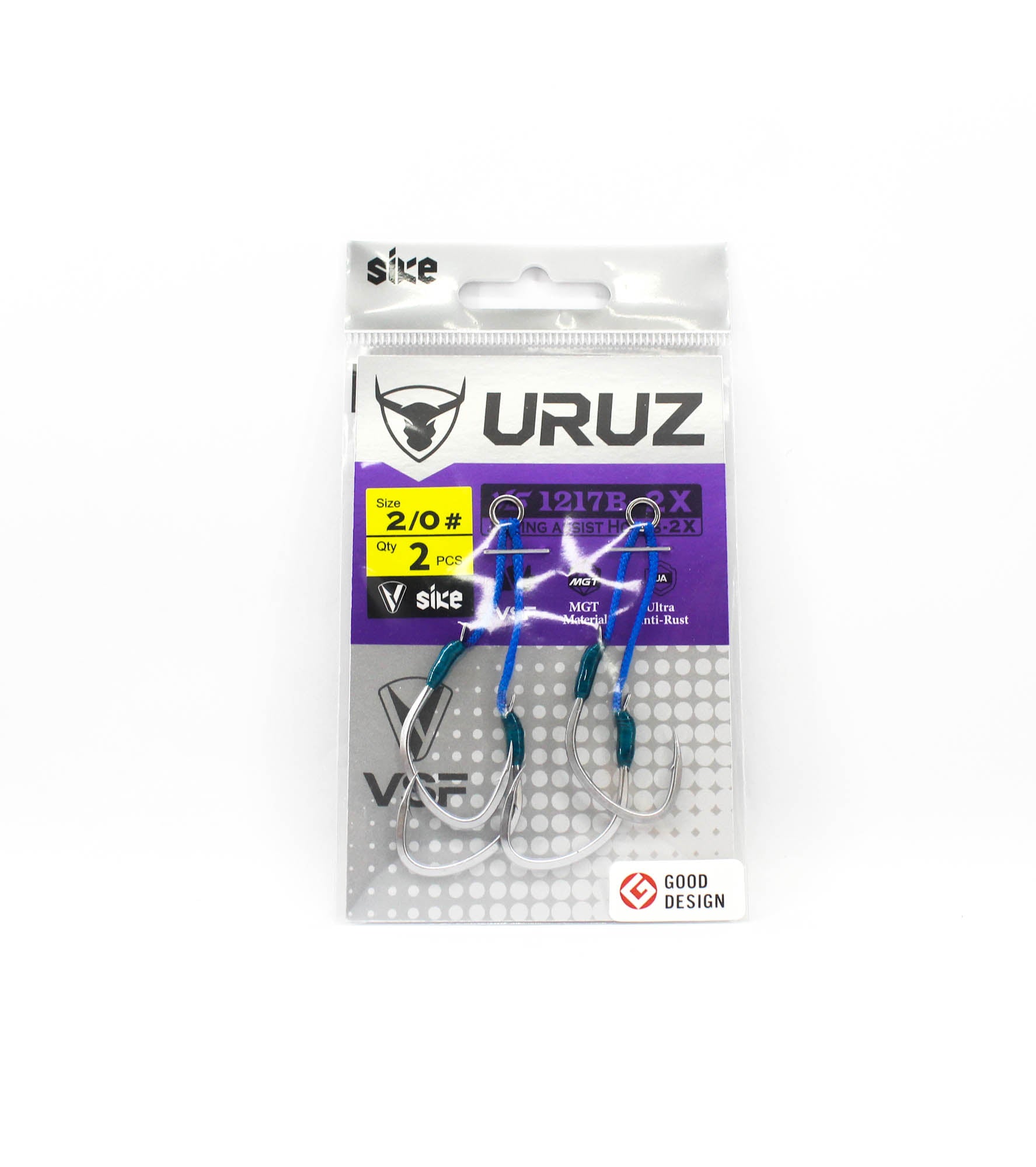 Sike VS-1217B-2X Uruz Assist Hook Size 2/0 2pc (4591)