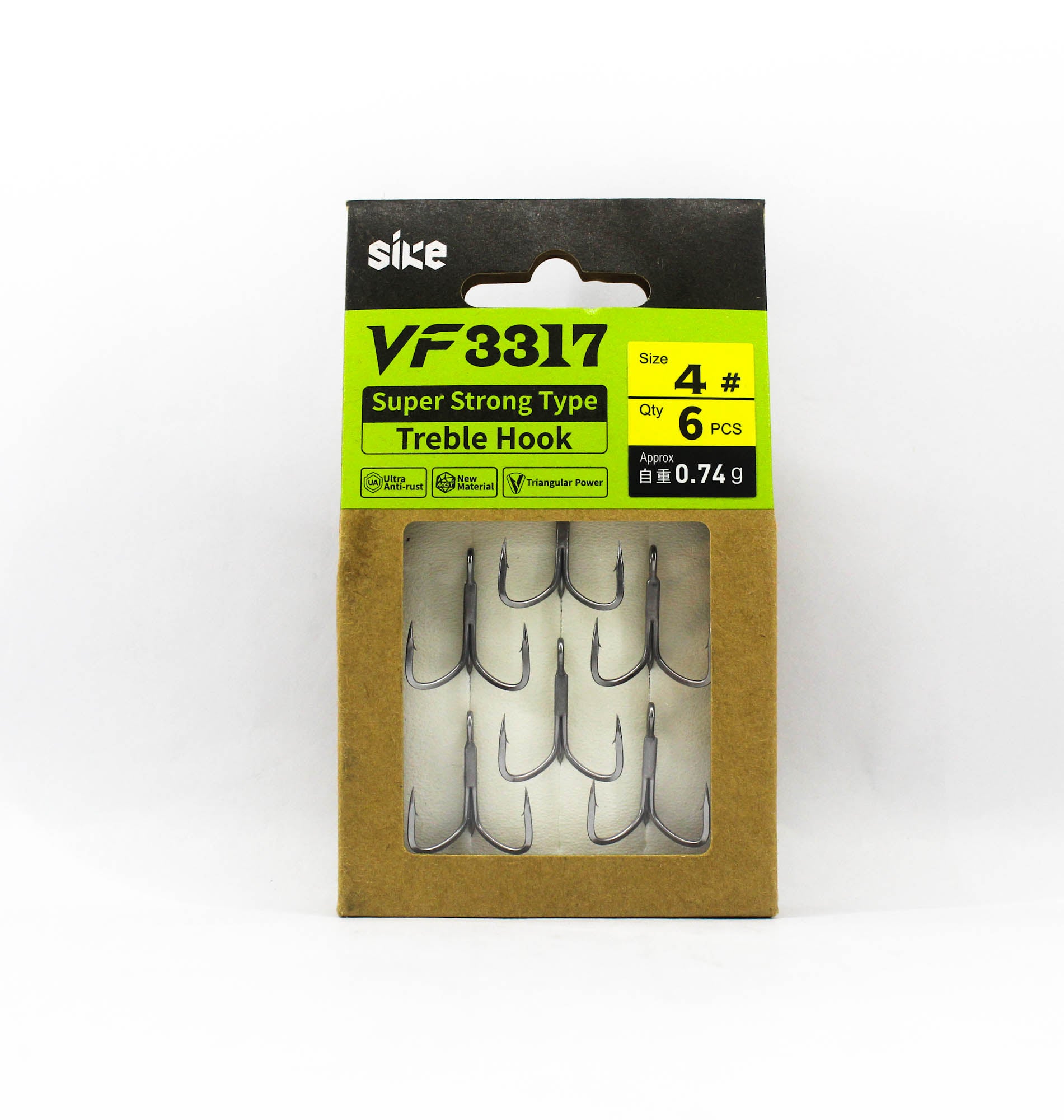 Sike VF-3317 Treble Hook Size 4 6pc (7097)
