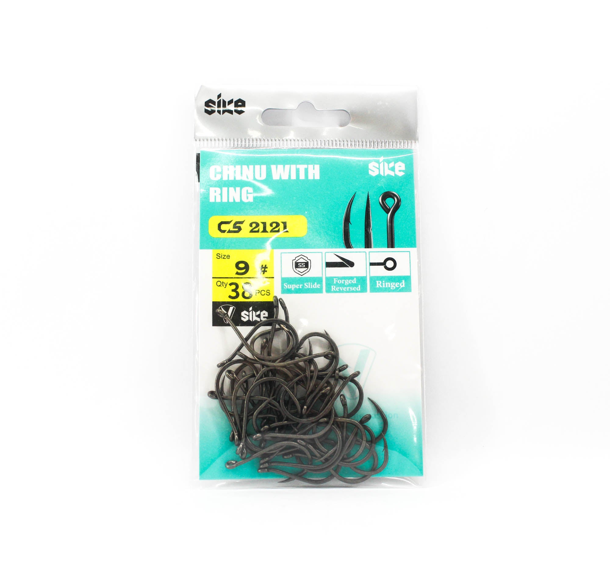 Sike CS-2121 Chinu Ring Hook Standard Pack Size 9 38pc (7226)