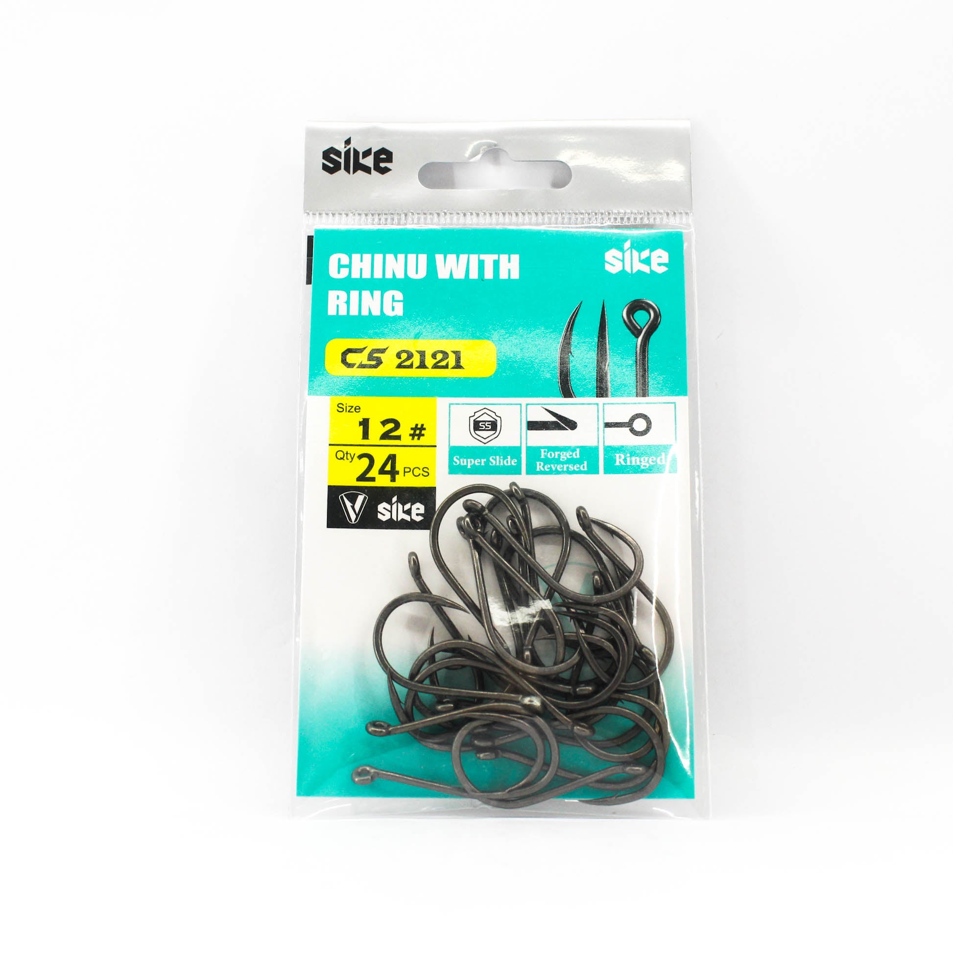 Sike CS-2121 Chinu Ring Hook Standard Pack Size 12 24pc (7257)