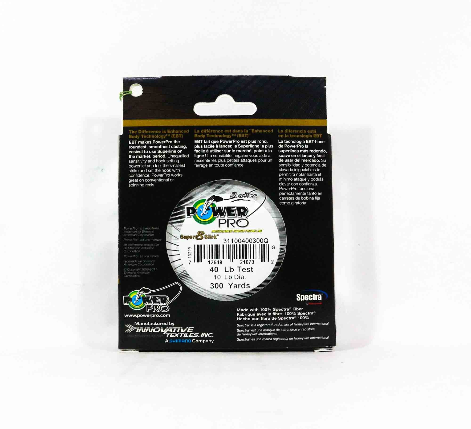Power Pro Super 8 Slick Spectra Line 40lb by 300yds Green (0732)