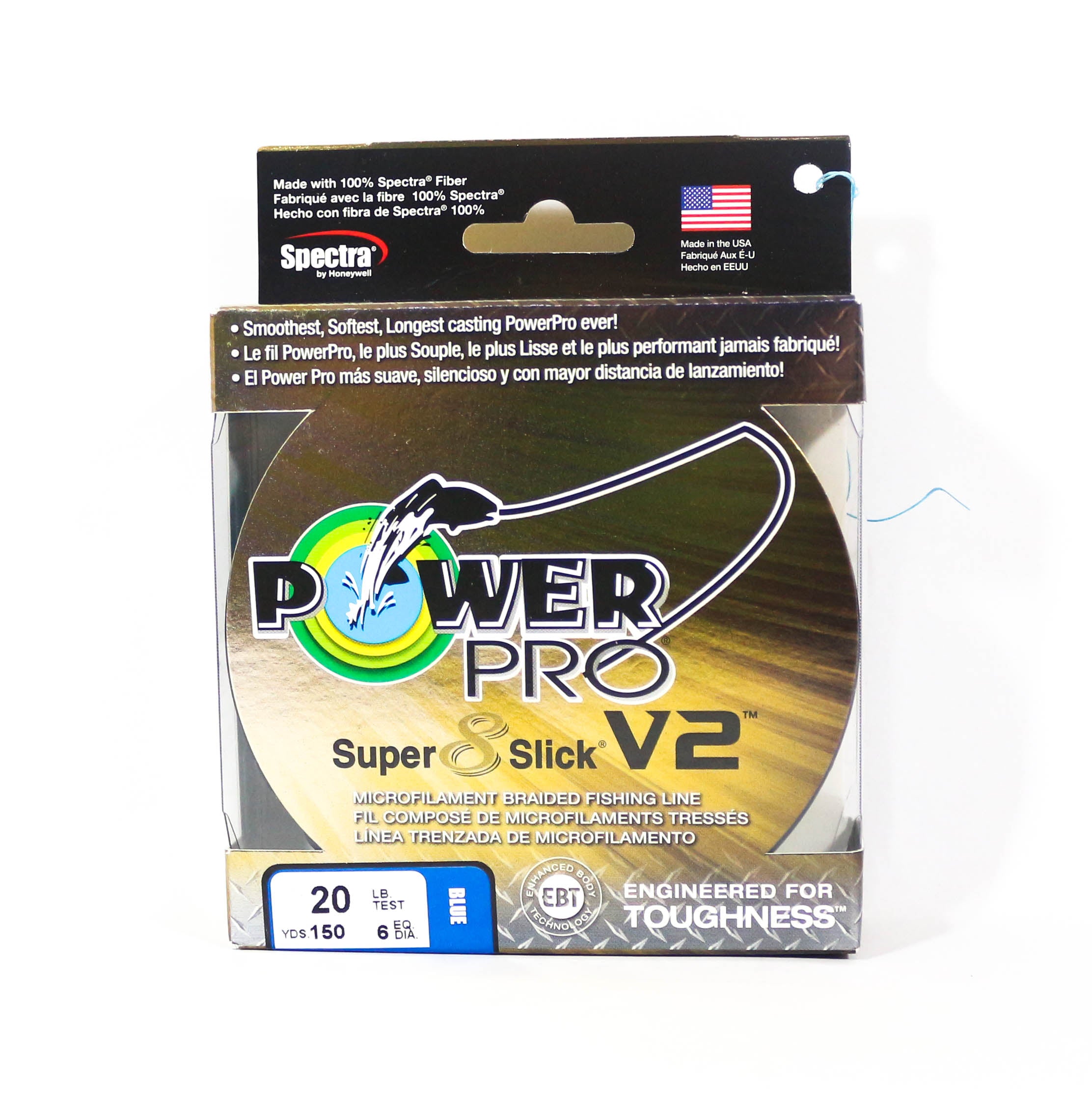 Power Pro Super 8 Slick Version 2 Spectra Line 20lb by 150yds Blue (8004)