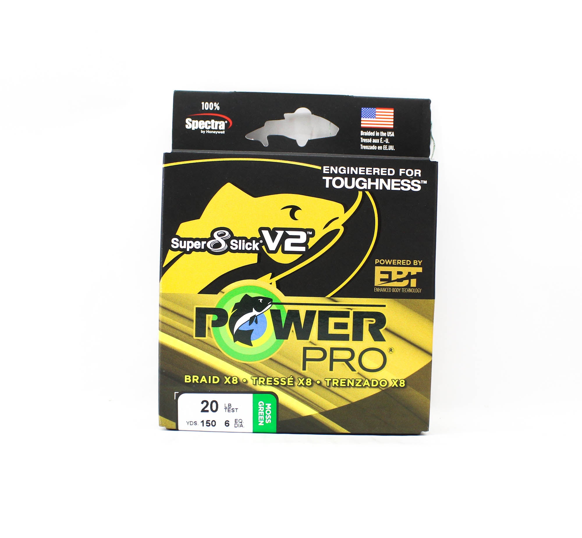 Power Pro Super 8 Slick Version 2 Spectra Line 20lb x 150yds Green (8028)