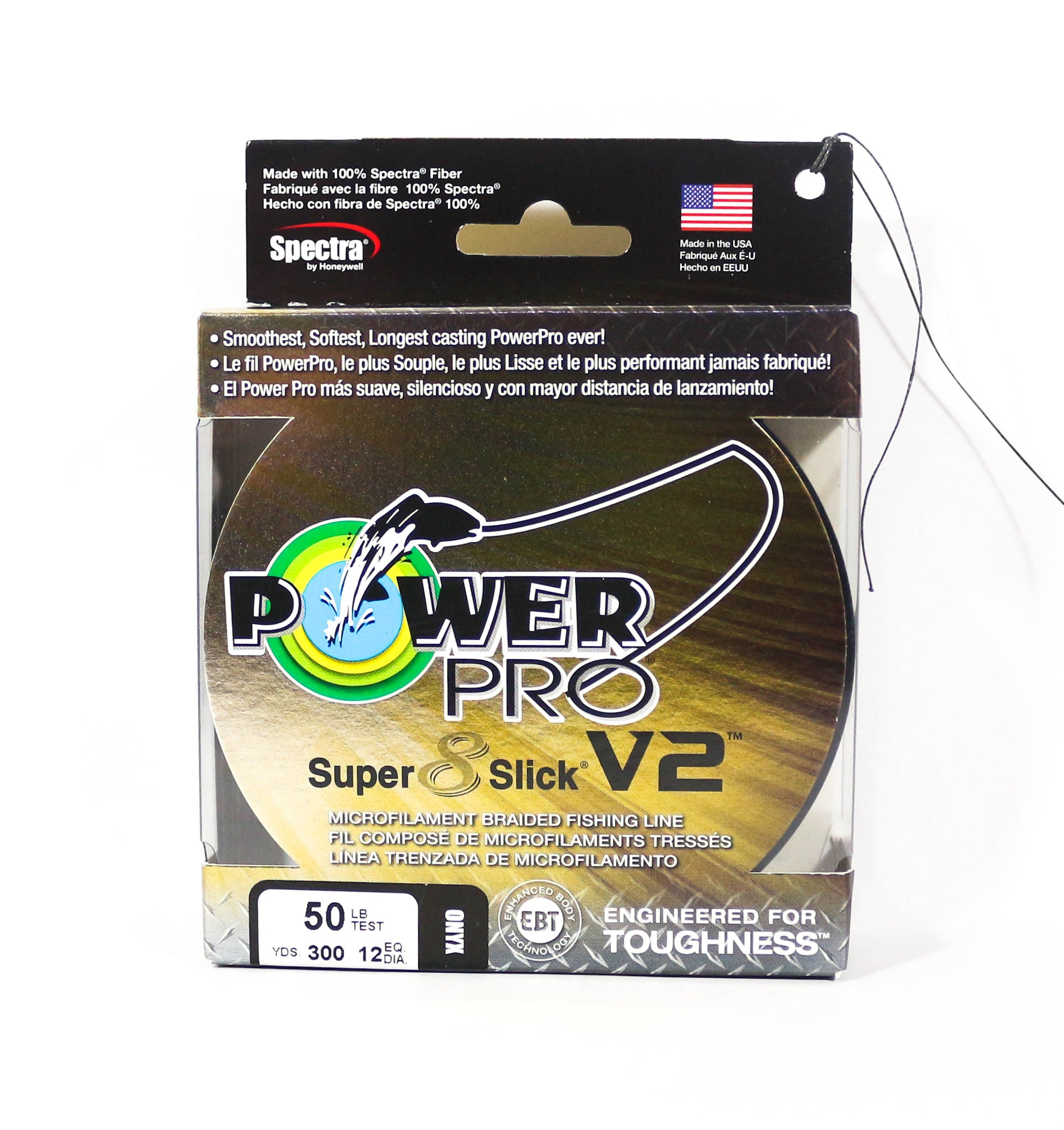 Power Pro Super 8 Slick Version 2 Spectra Line 50lb by 300yds Onyx (8554)