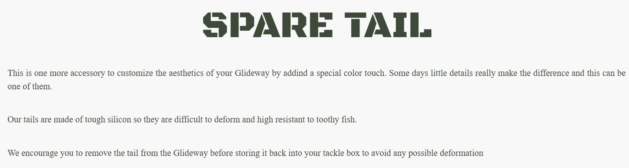 Glideway 126 Swimbait Spare Tail Chartruese (3302)