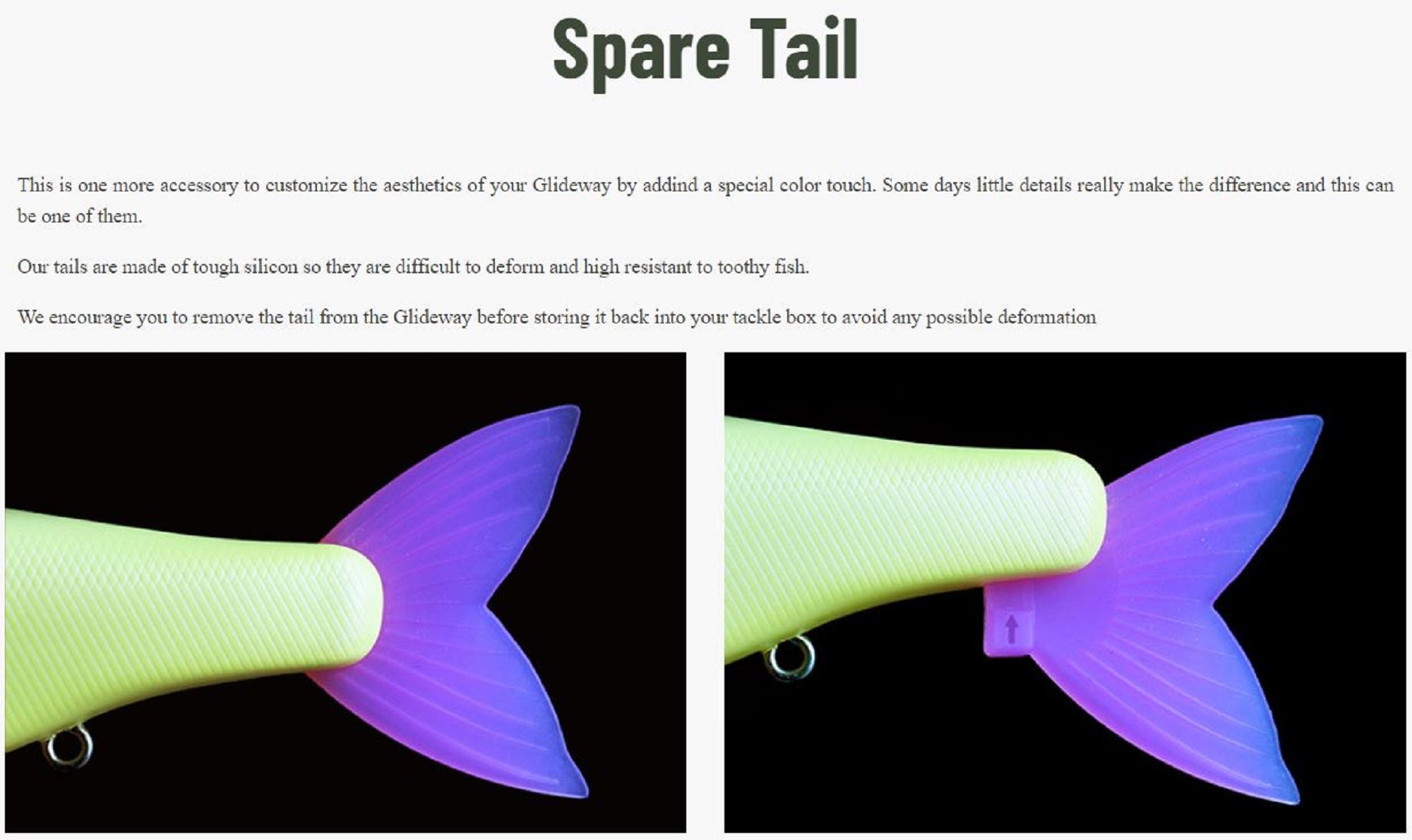 Glideway 176 Swimbait Spare Tail Purple (3333)