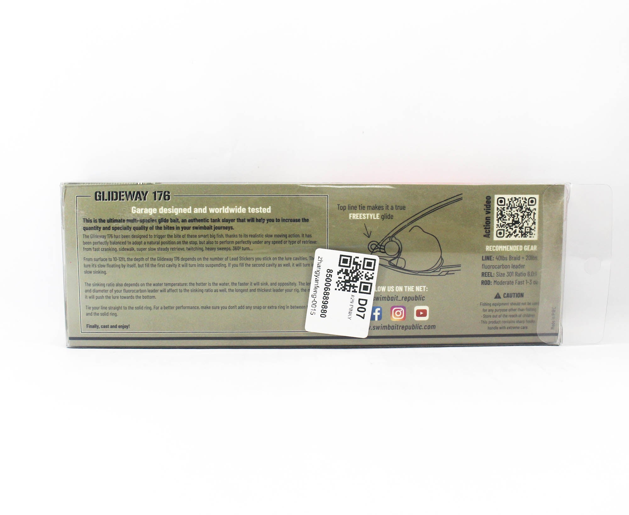 Glideway 176 Swimbait Floating Lure Matte Yellow (3487)