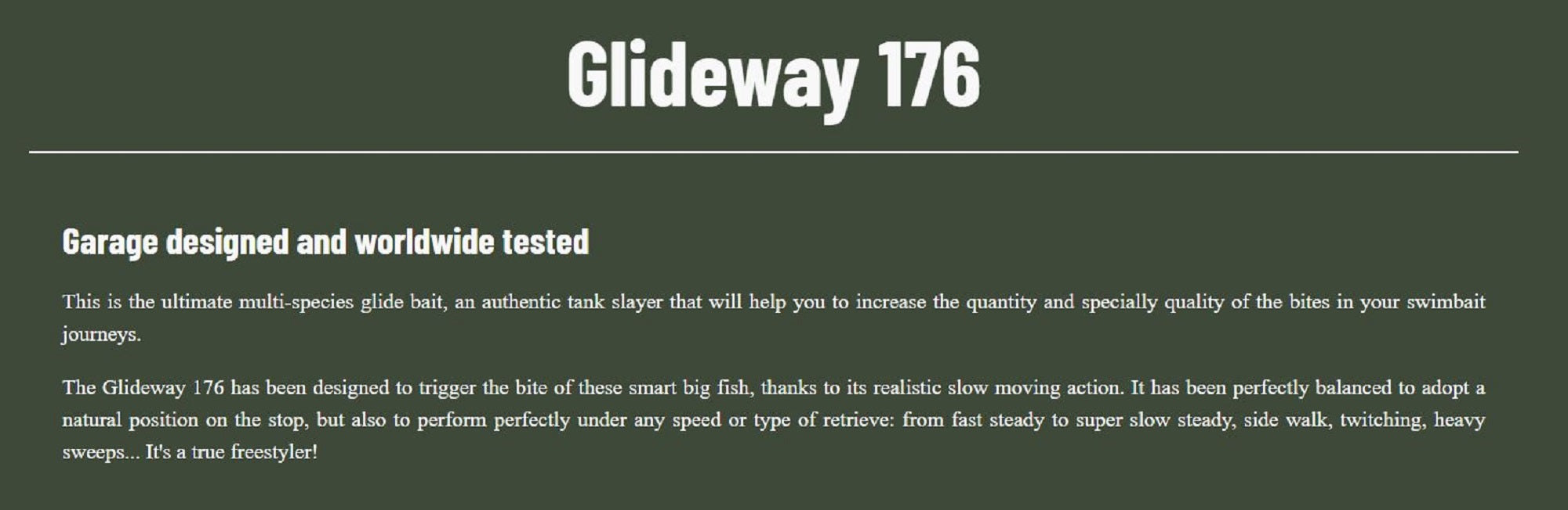 Glideway 176 Swimbait Floating Lure JDM Sardine (3609)