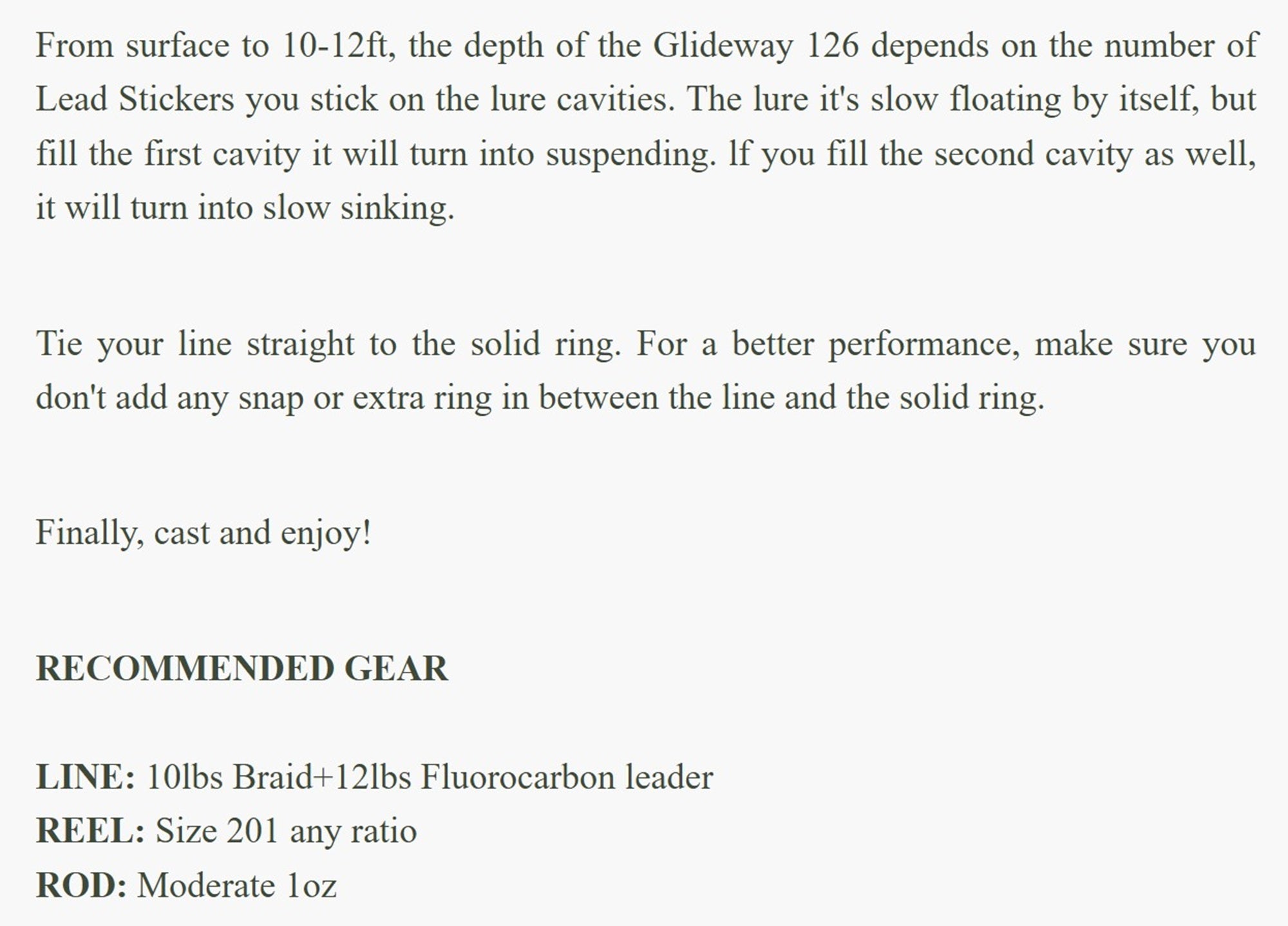 Glideway 126 Swimbait Floating Lure Eo Trout (3753)