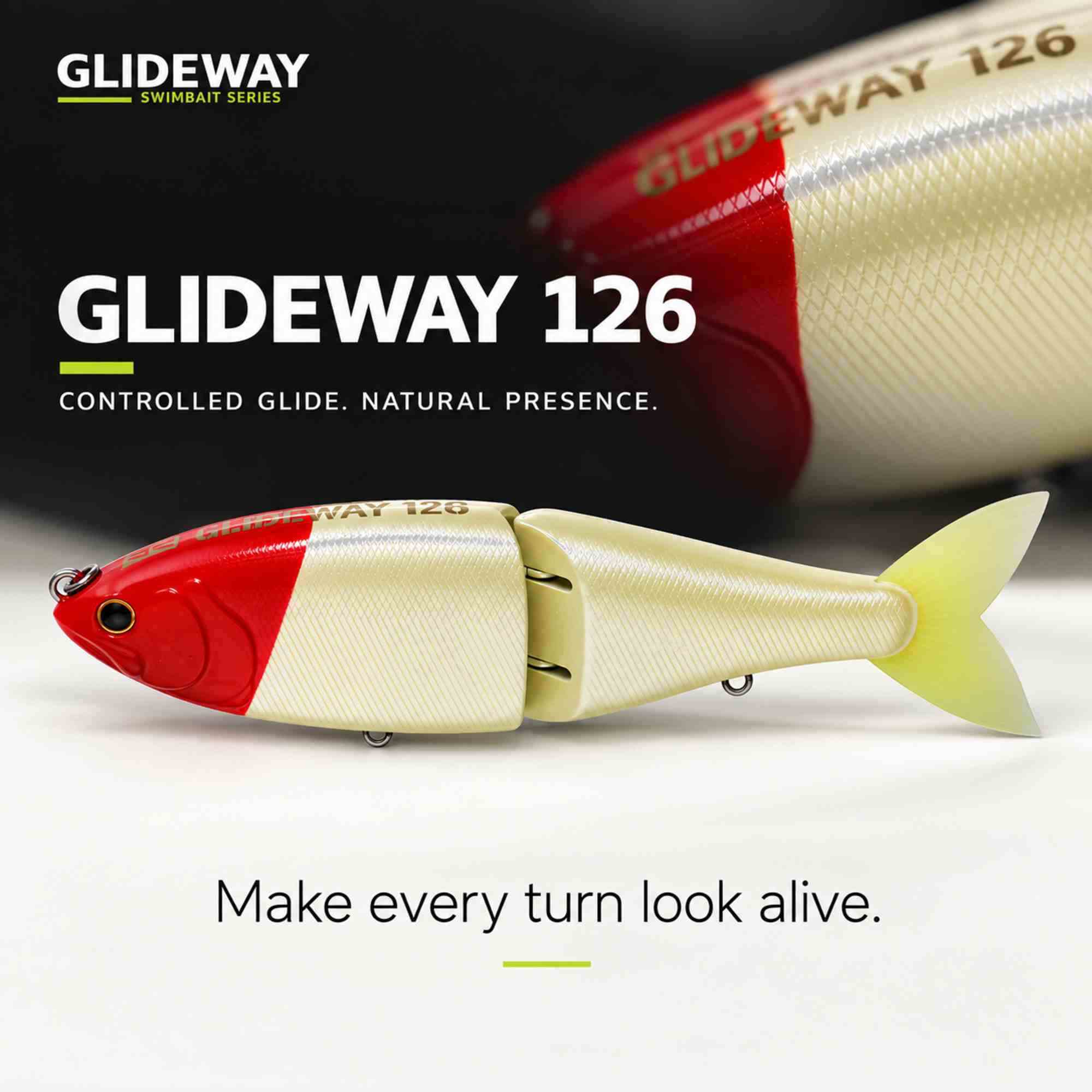 Glideway 126 Swimbait Floating Lure OG Red Head (3784)