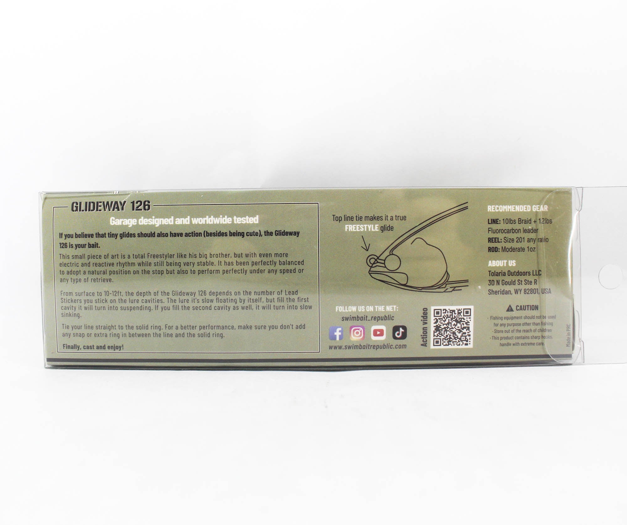 Glideway 126 Swimbait Floating Lure Green Glass (3821)