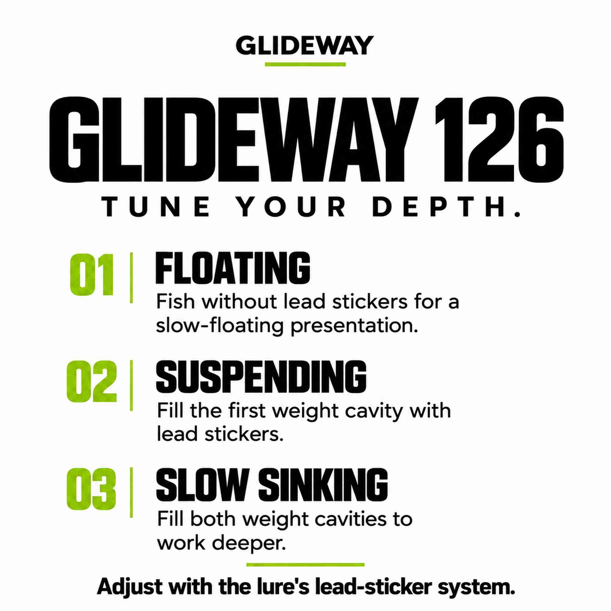 Glideway 126 Swimbait Floating Lure Green Glass (3821)
