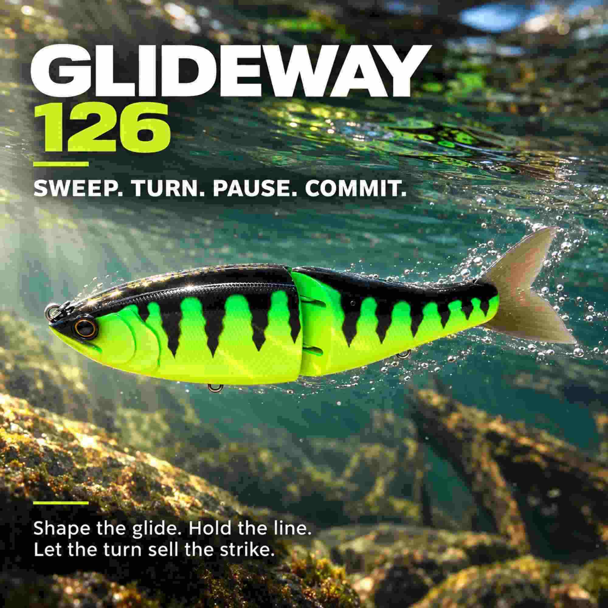 Glideway 126 Swimbait Floating Lure UV Tiger (3937)