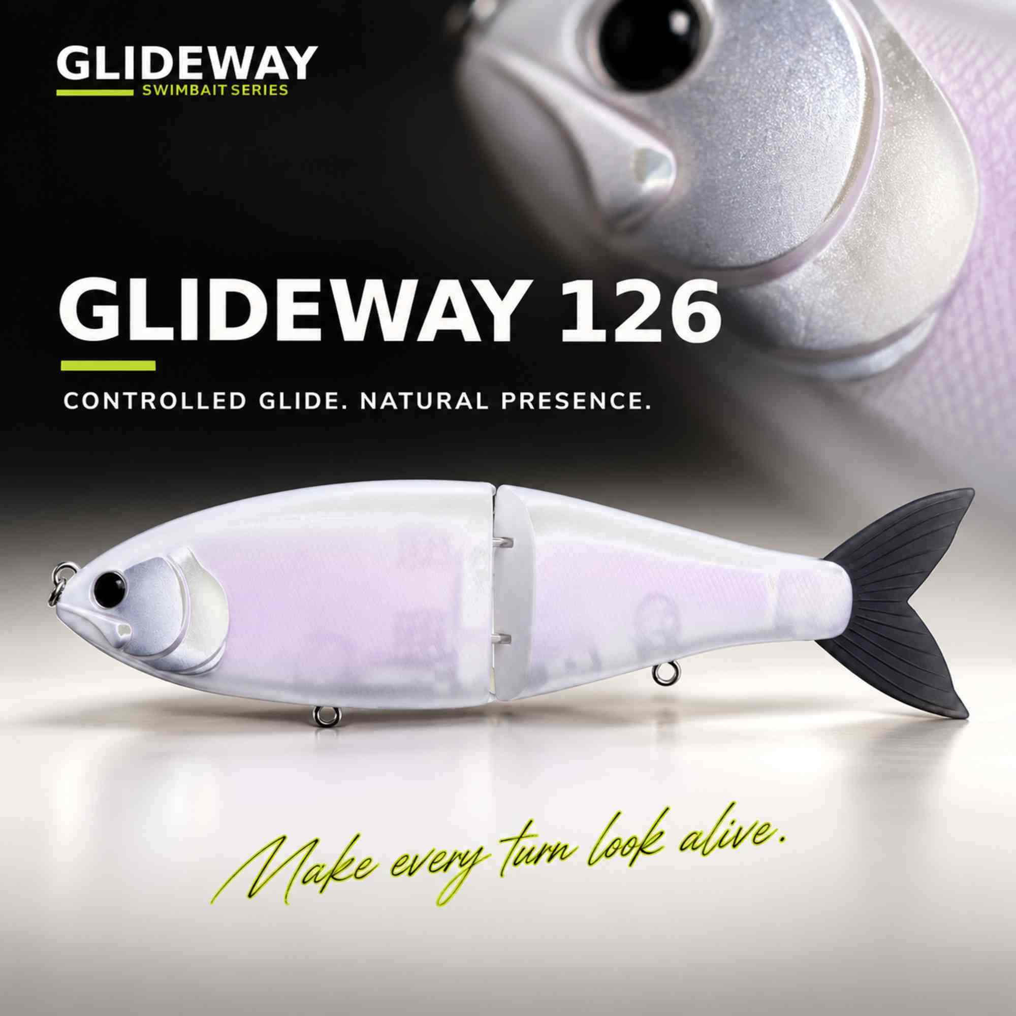 Glideway 126 Swimbait Floating Lure Matte White (3999)