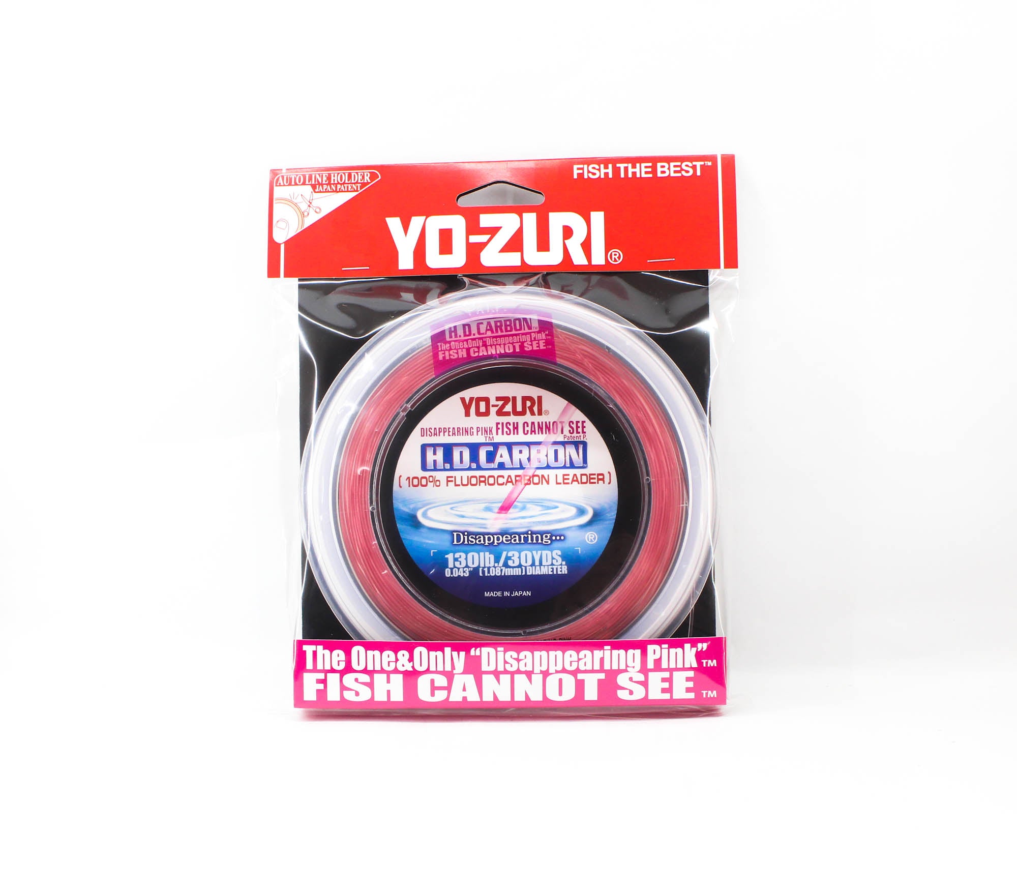 Yo Zuri H.D Carbon Fluorocarbon Pink 100% 30 yds 130 lb R897-DP (1457)