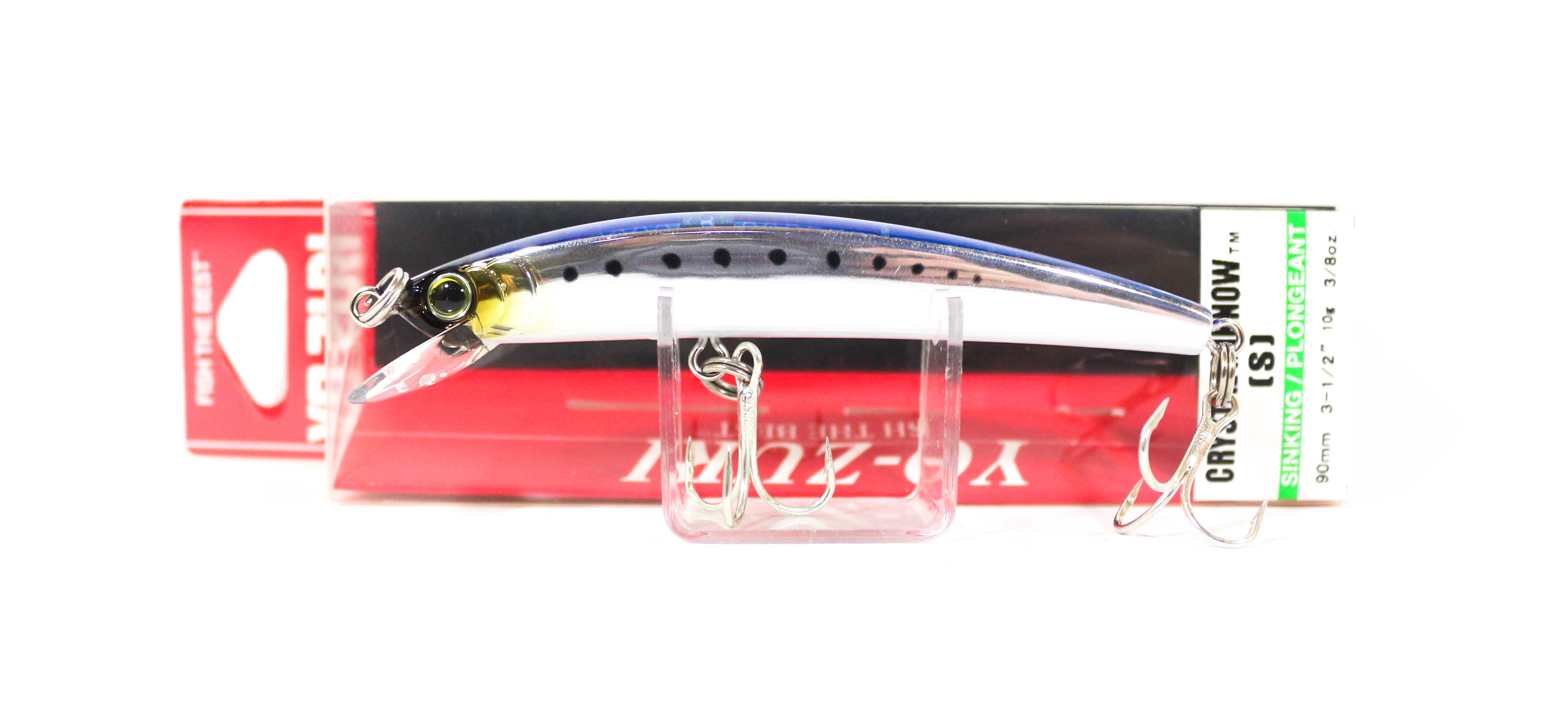 Yo Zuri Crystal Minnow S 90 mm Sinking Lure R1128-HIW (0476)