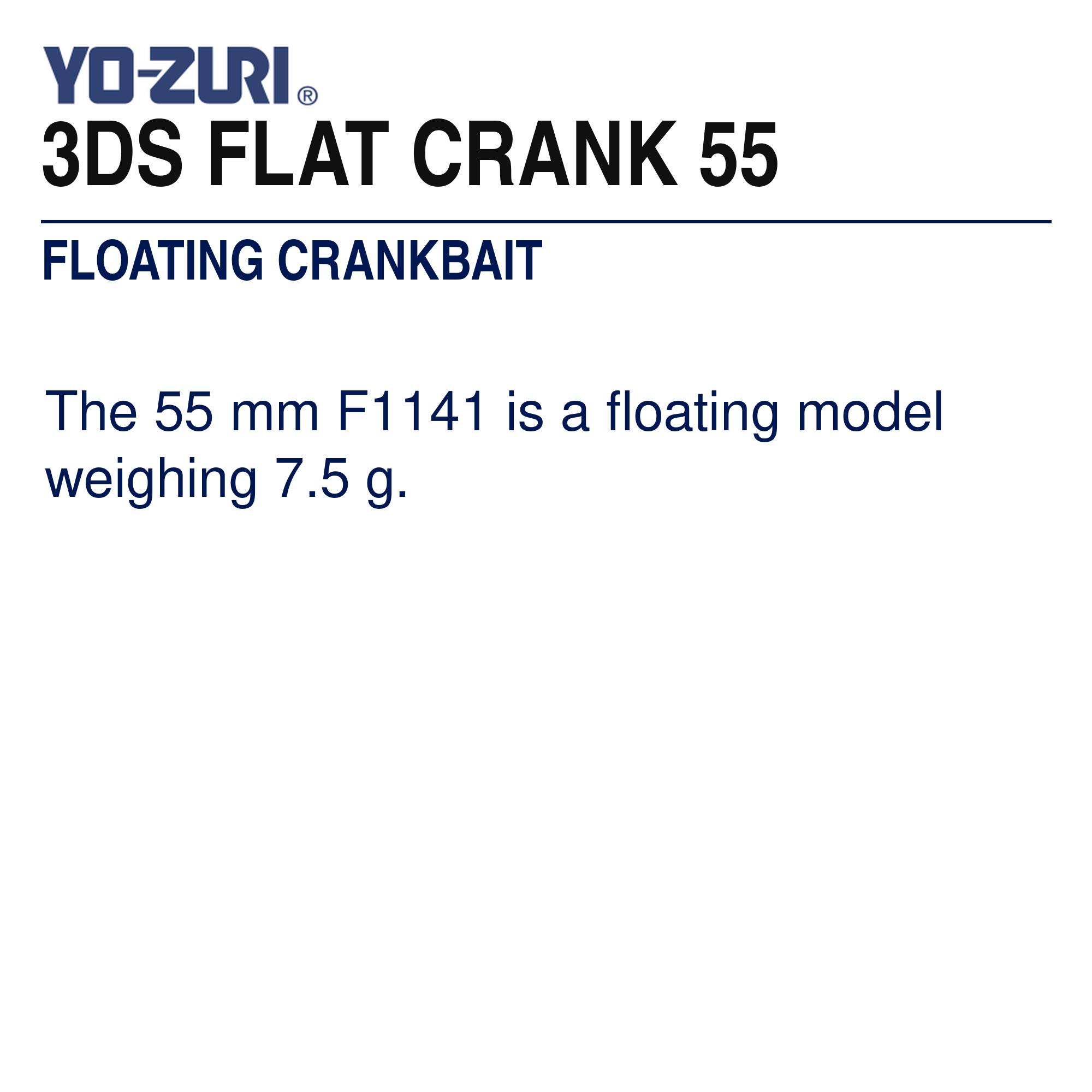 Yo Zuri Duel 3DS Flat Crank 55 mm Floating Lure F1141-HBG (3903)