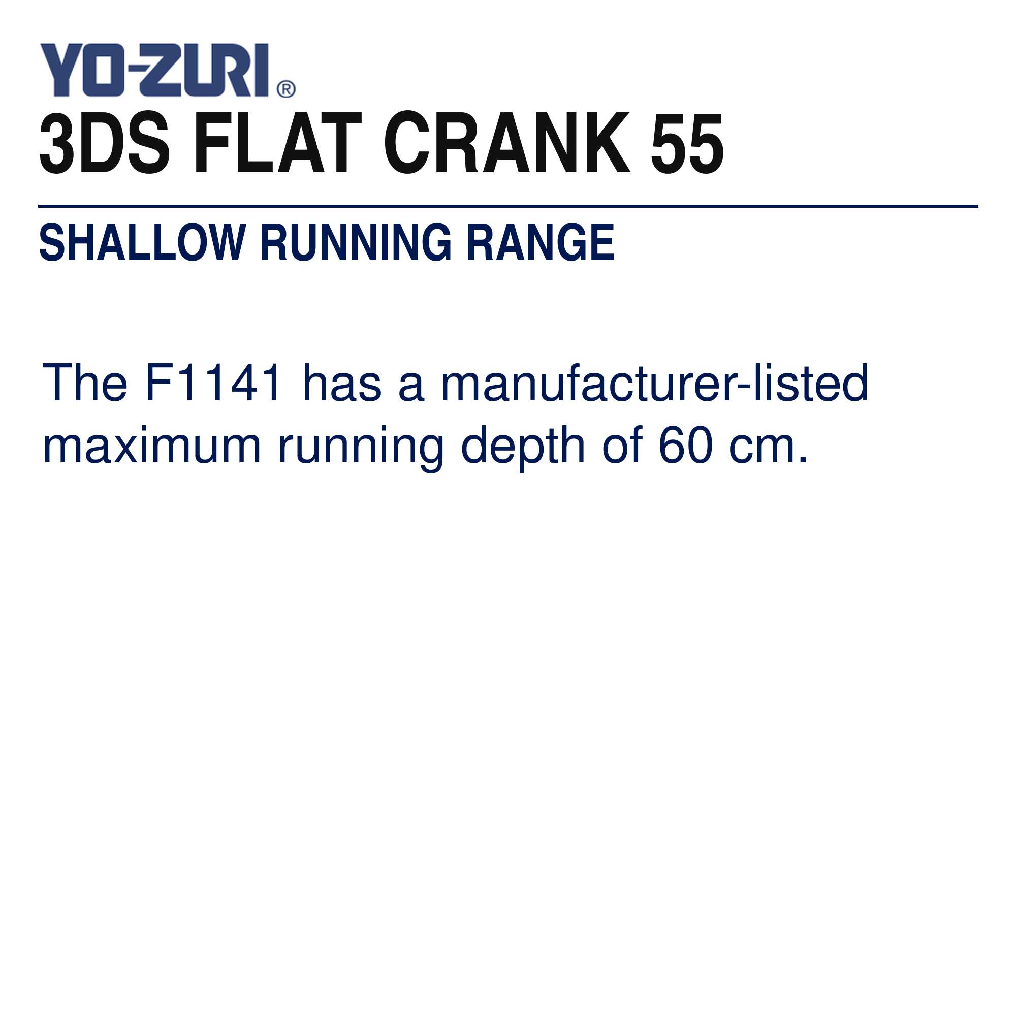 Yo Zuri Duel 3DS Flat Crank 55 mm Floating Lure F1141-CF (3965)