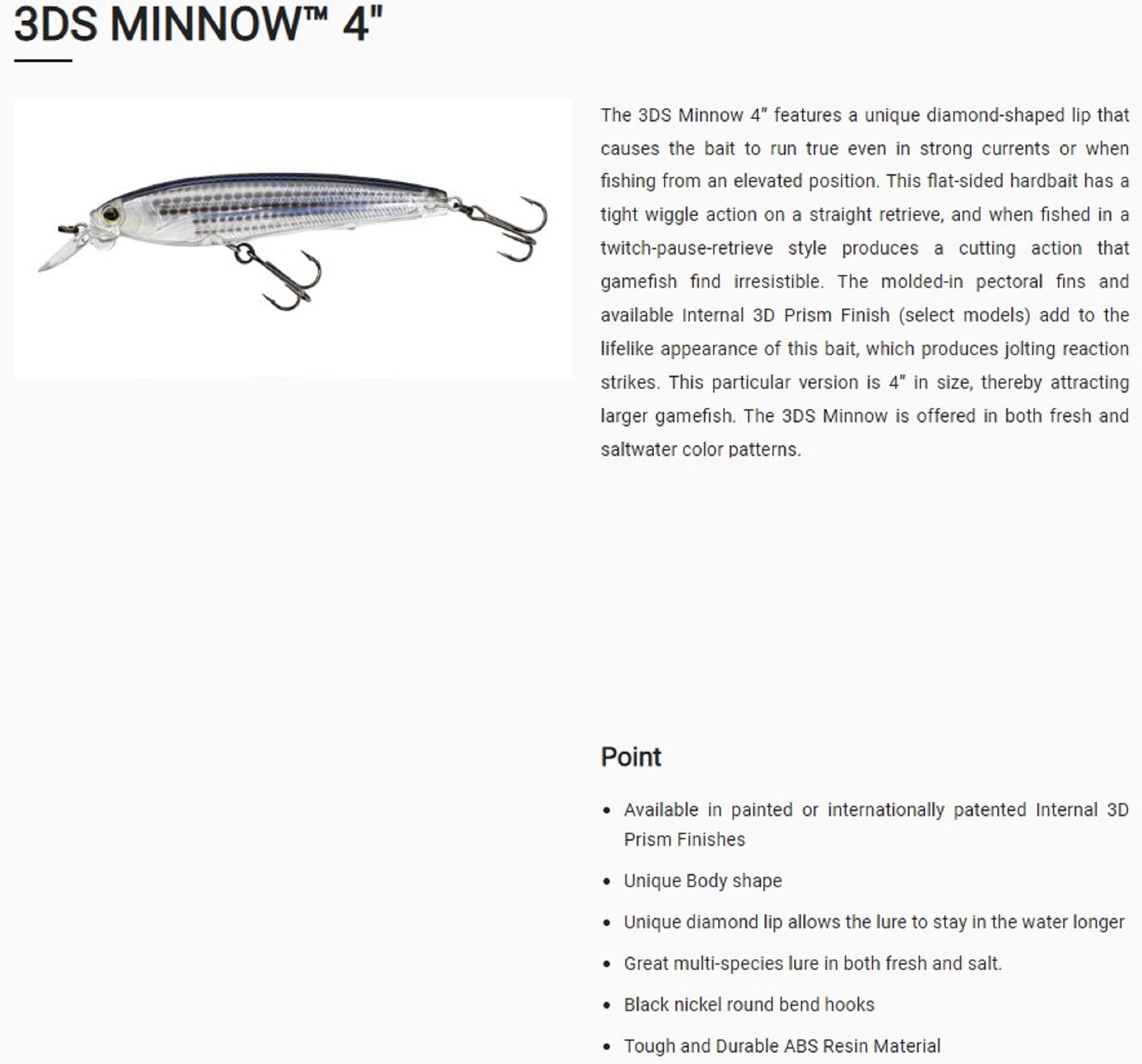 Yo Zuri Duel 3DS Minnow 100 mm Suspend Lure F1157-LSAC (8410)