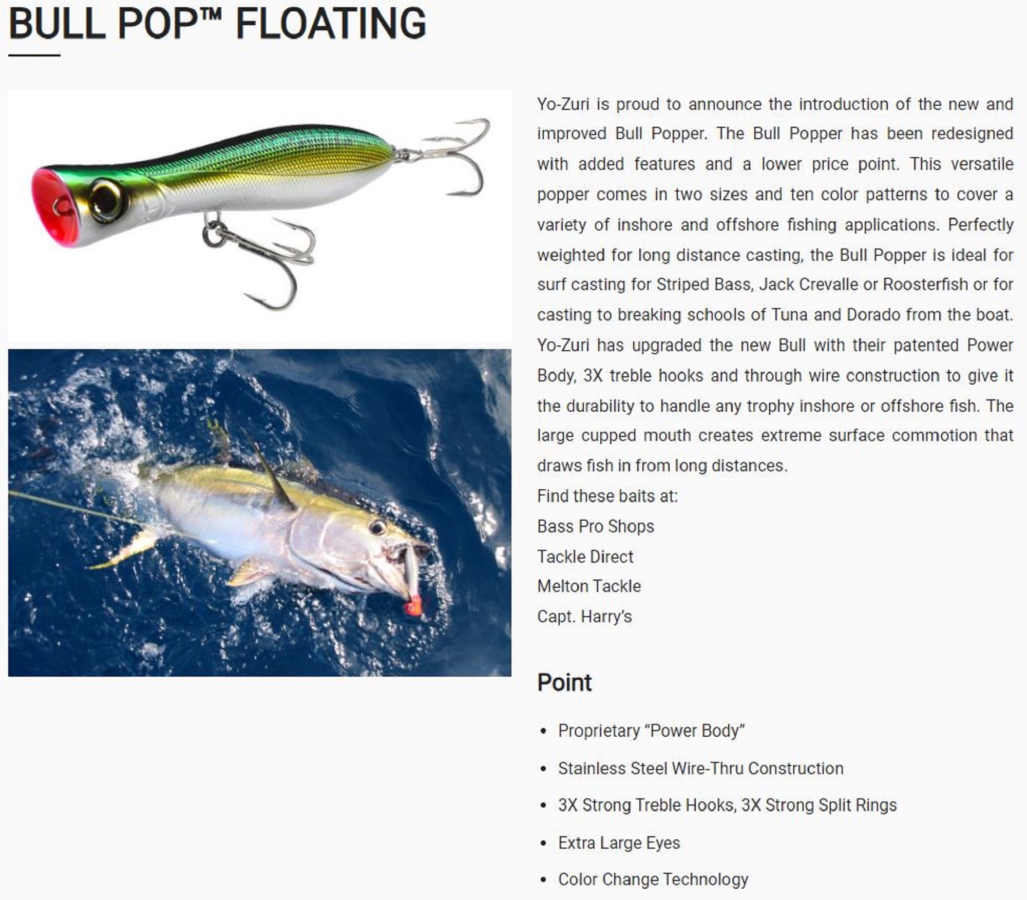 Yo Zuri Bull Pop 150 mm Floating Lure R1154-CDR (3926)
