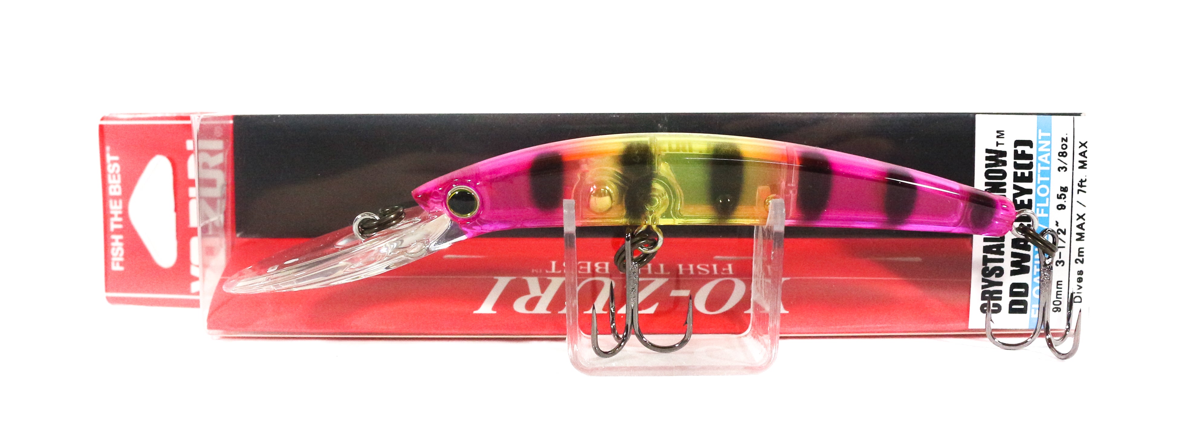 Yo Zuri Crystal Minnow DD Walleye 90 mm Floating Lure R1205-APC (6701)