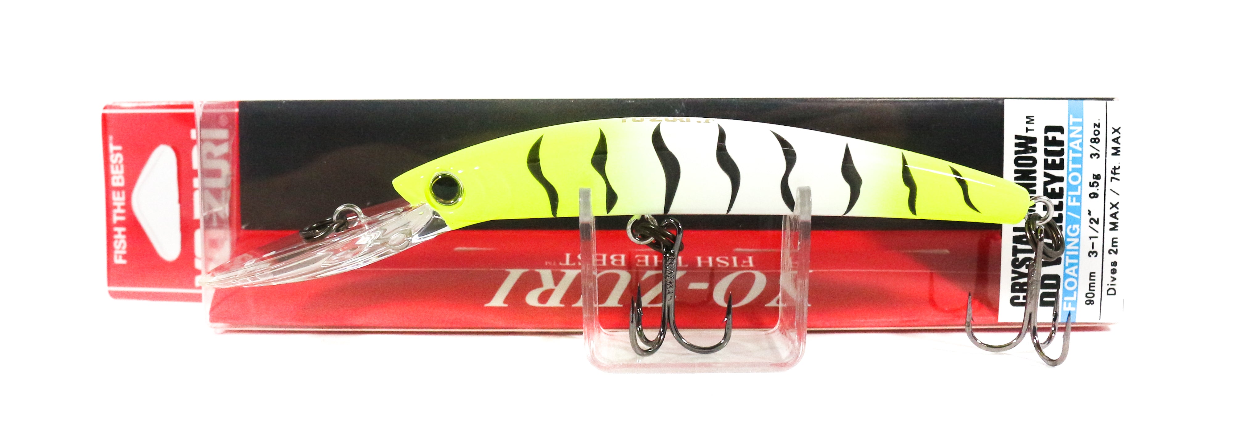 Yo Zuri Crystal Minnow DD Walleye 90 mm Floating Lure R1205-CLT (6725)