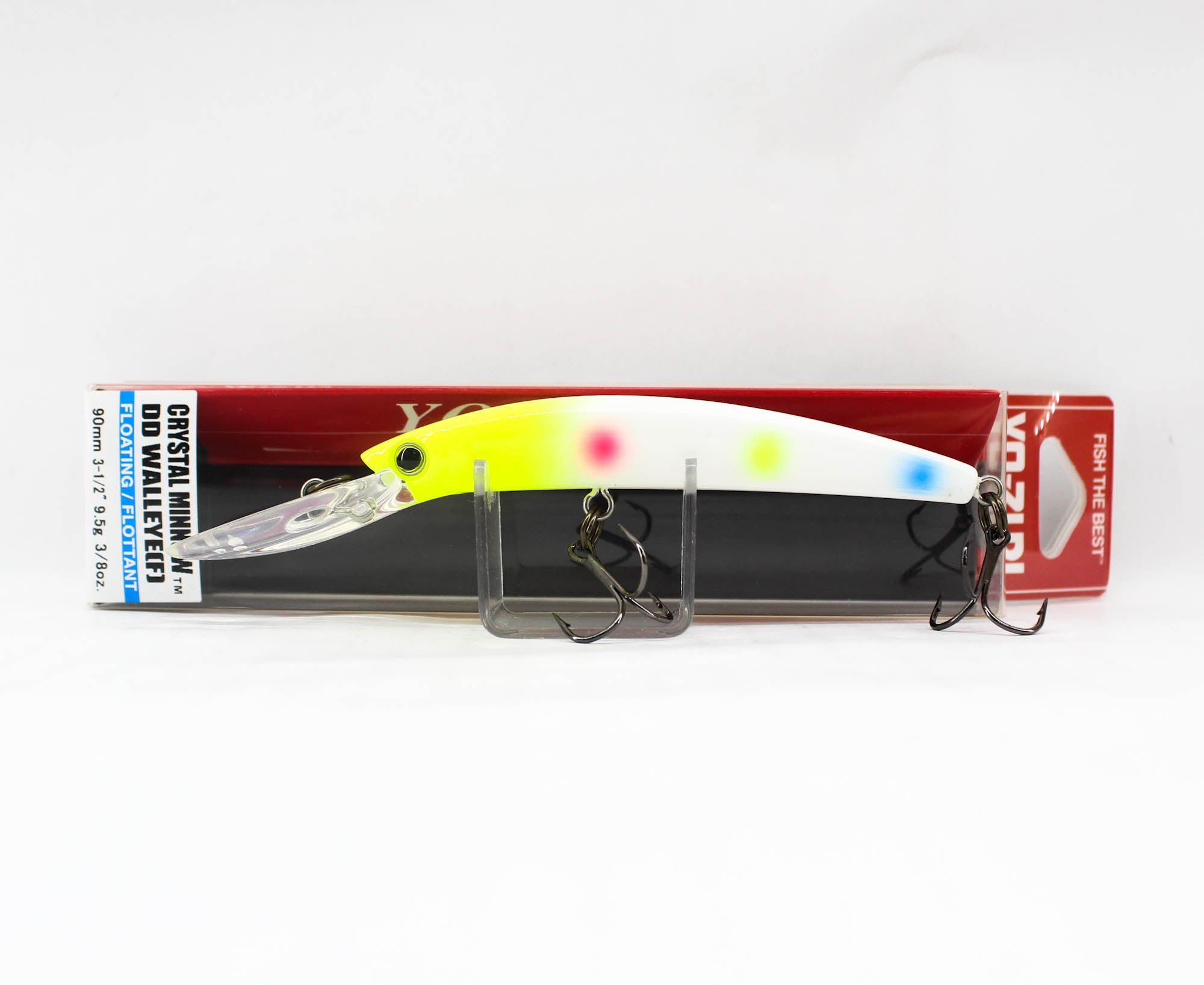Yo Zuri Crystal Minnow DD Walleye 90 mm Floating Lure R1205-WB (6800)