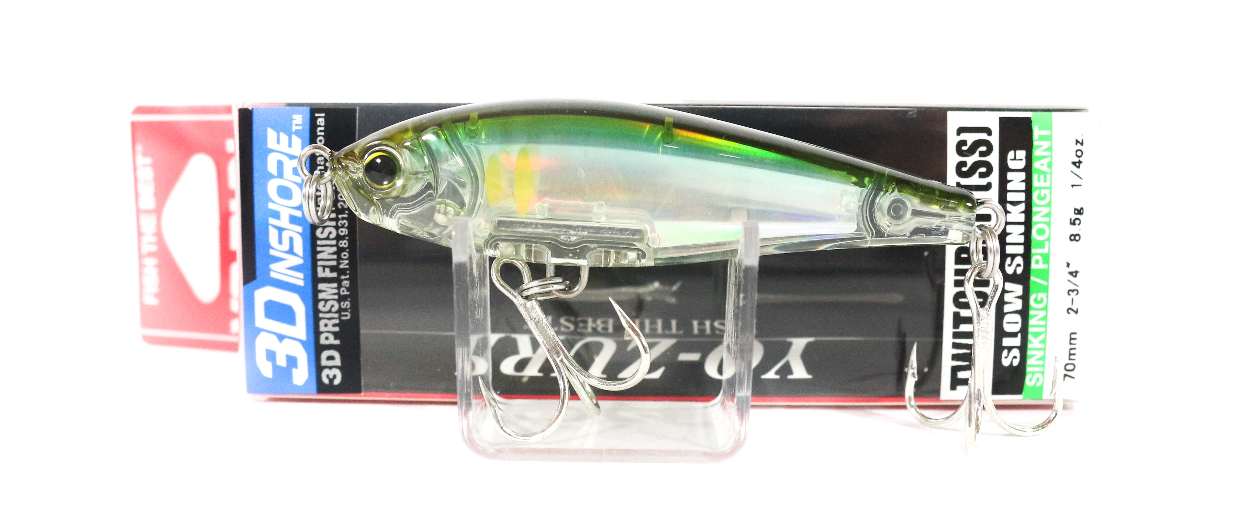 Yo Zuri Duel 3D Inshore Twitchbait 70SS Slow Sinking Lure R1207-HHAY (7005)