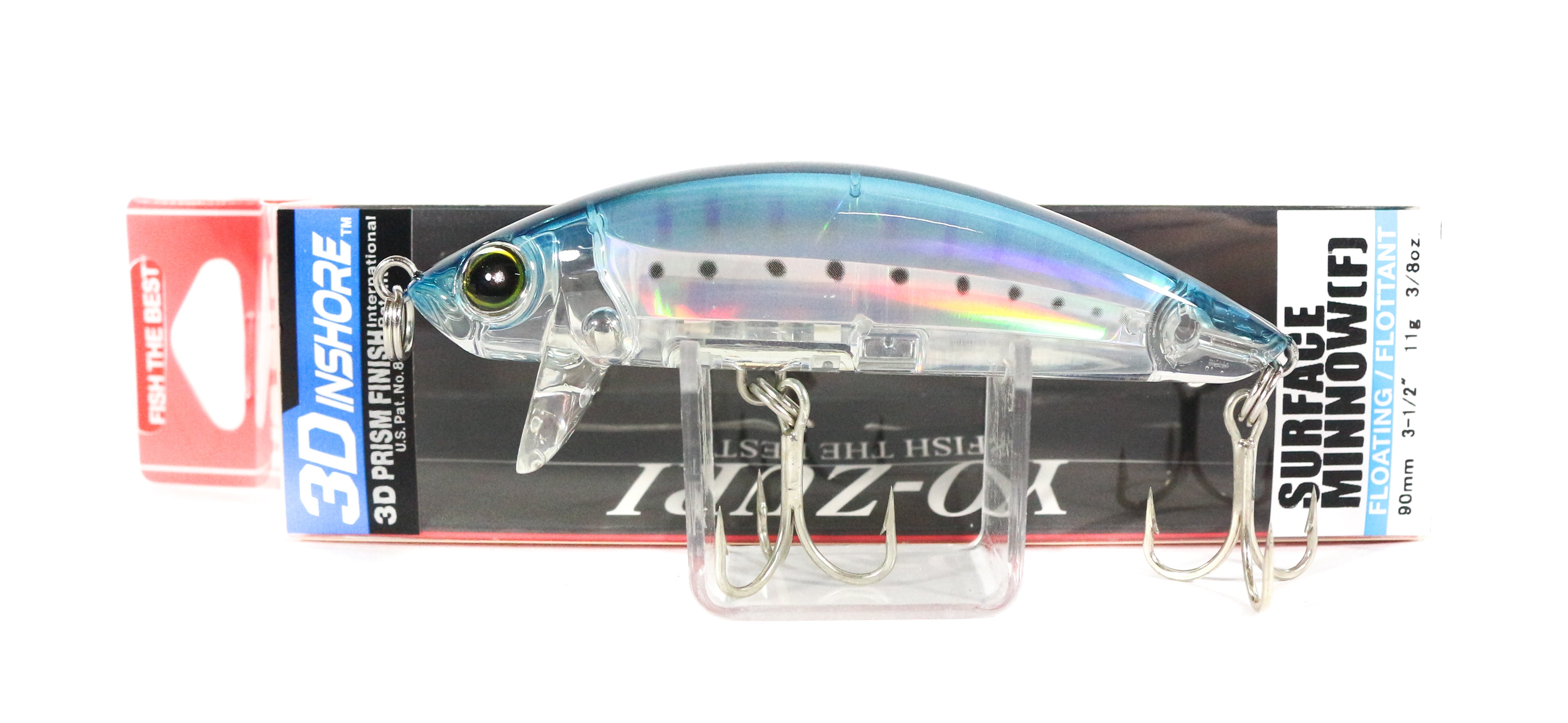 Yo Zuri Duel 3D Inshore Surface Minnow 90 Floating Lure R1215-GHIW (7616)
