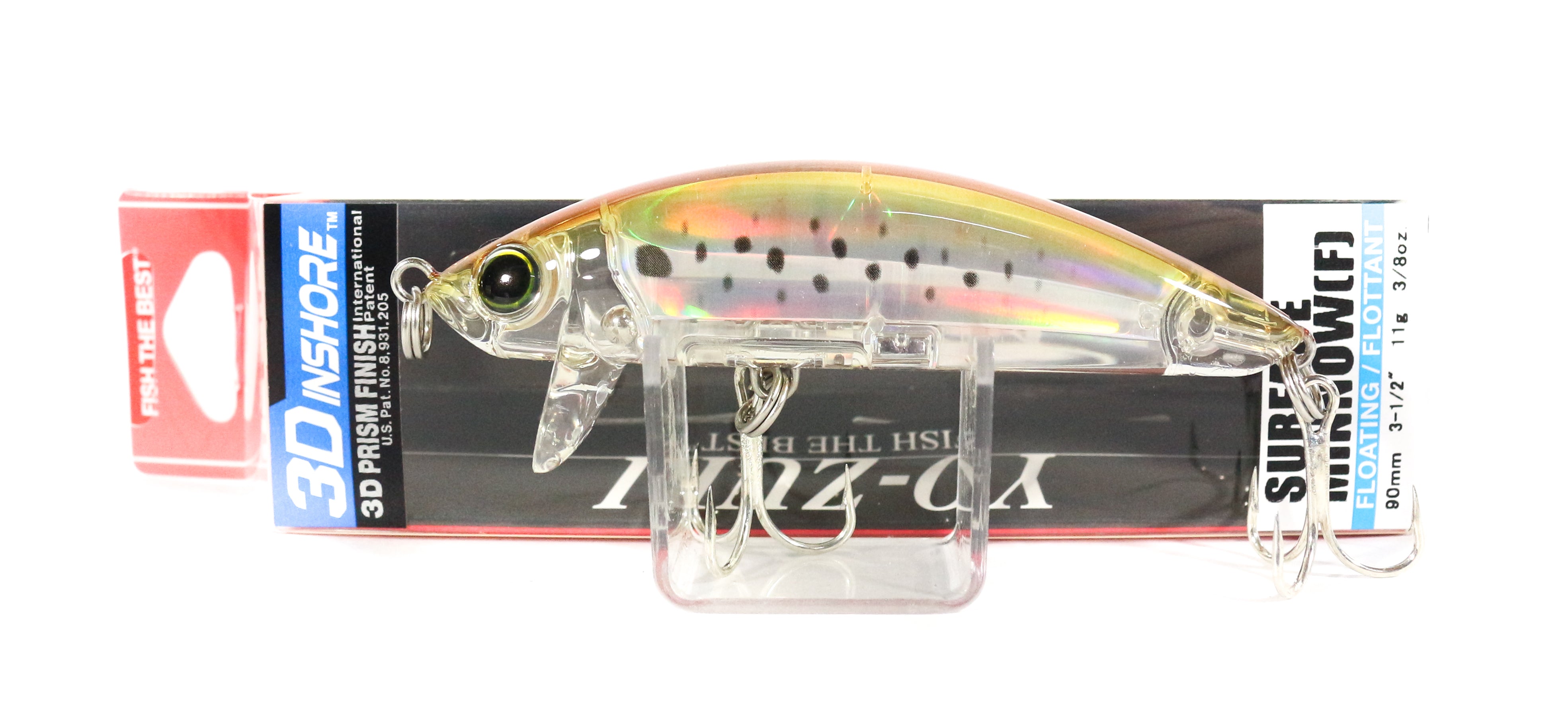 Yo Zuri Duel 3D Inshore Surface Minnow 90 Floating Lure R1215-HPBK (3556)